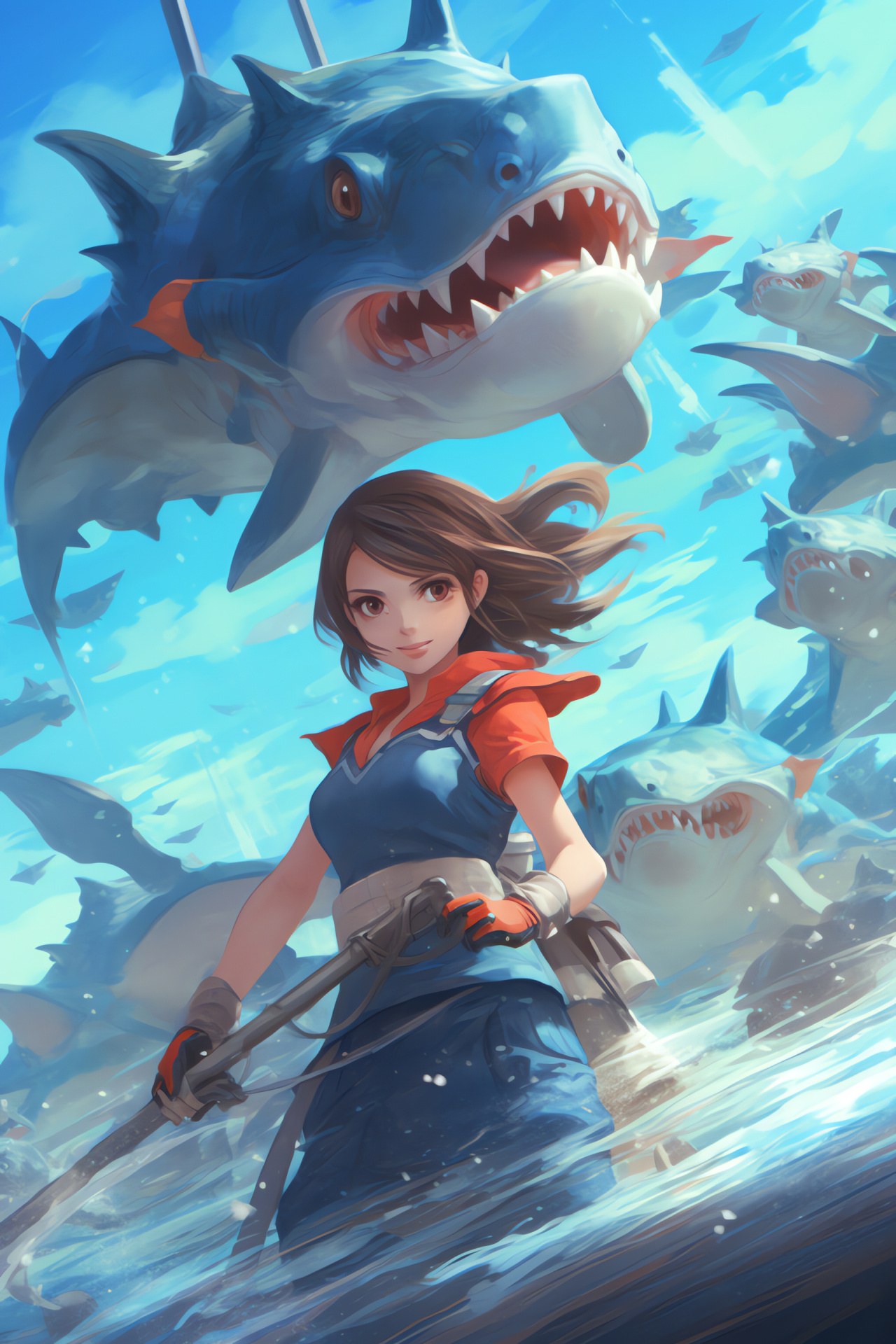 Gym Leader Misty, Cerulean City landmark, Pokemon lore, Oceanic theme, Trainer expertise, HD Phone Wallpaper