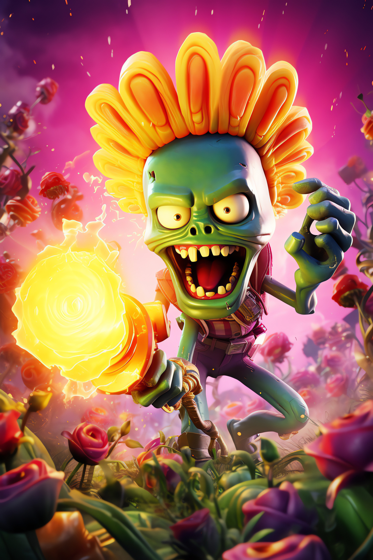 PvZ Garden Warfare allies, Citron comrade, Mage Rose, Predatory Chomper, botanical squad, HD Phone Wallpaper