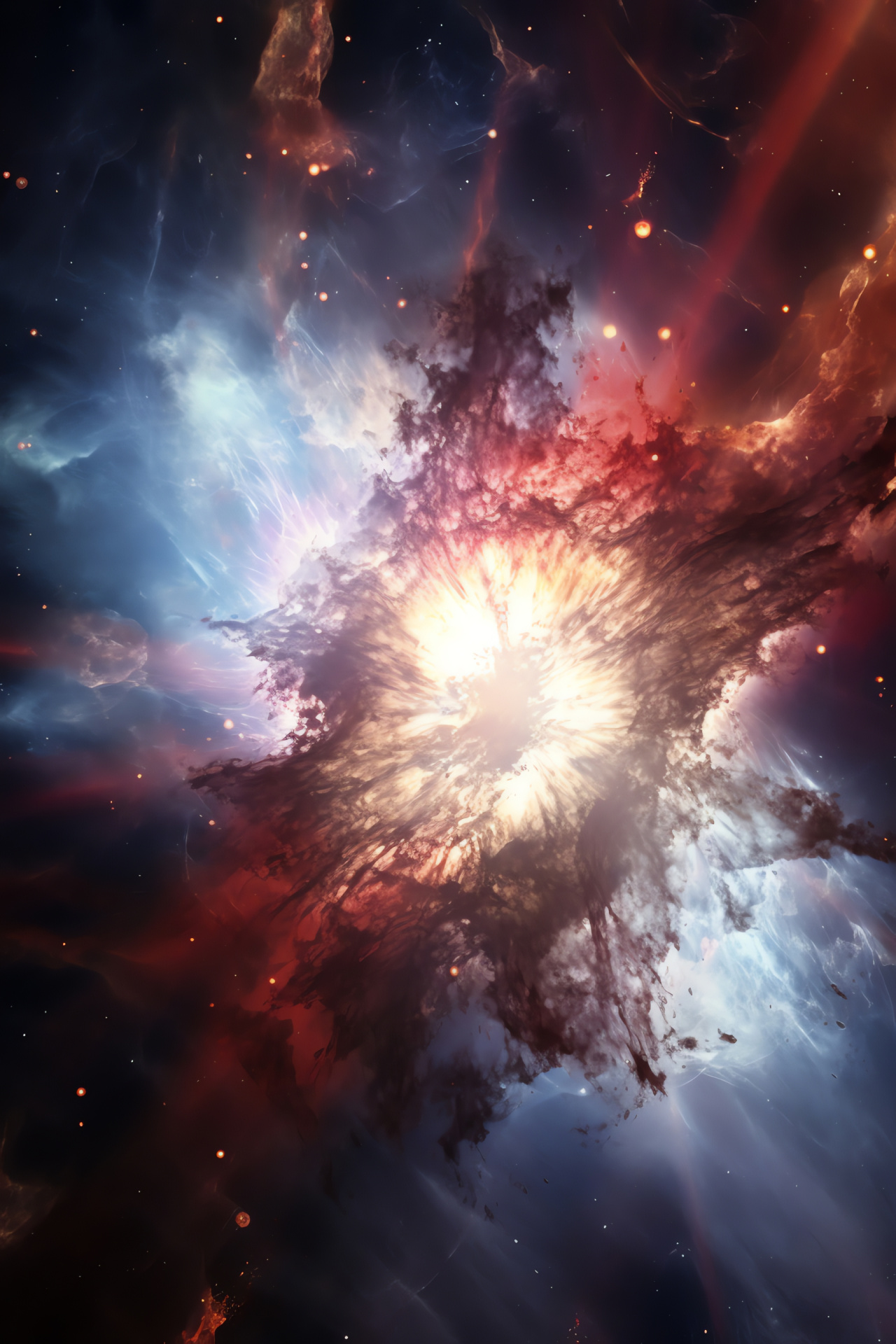 Supernova event, Star life end, Cosmos spectacle, Celestial phenomenon, Astral hues, HD Phone Wallpaper