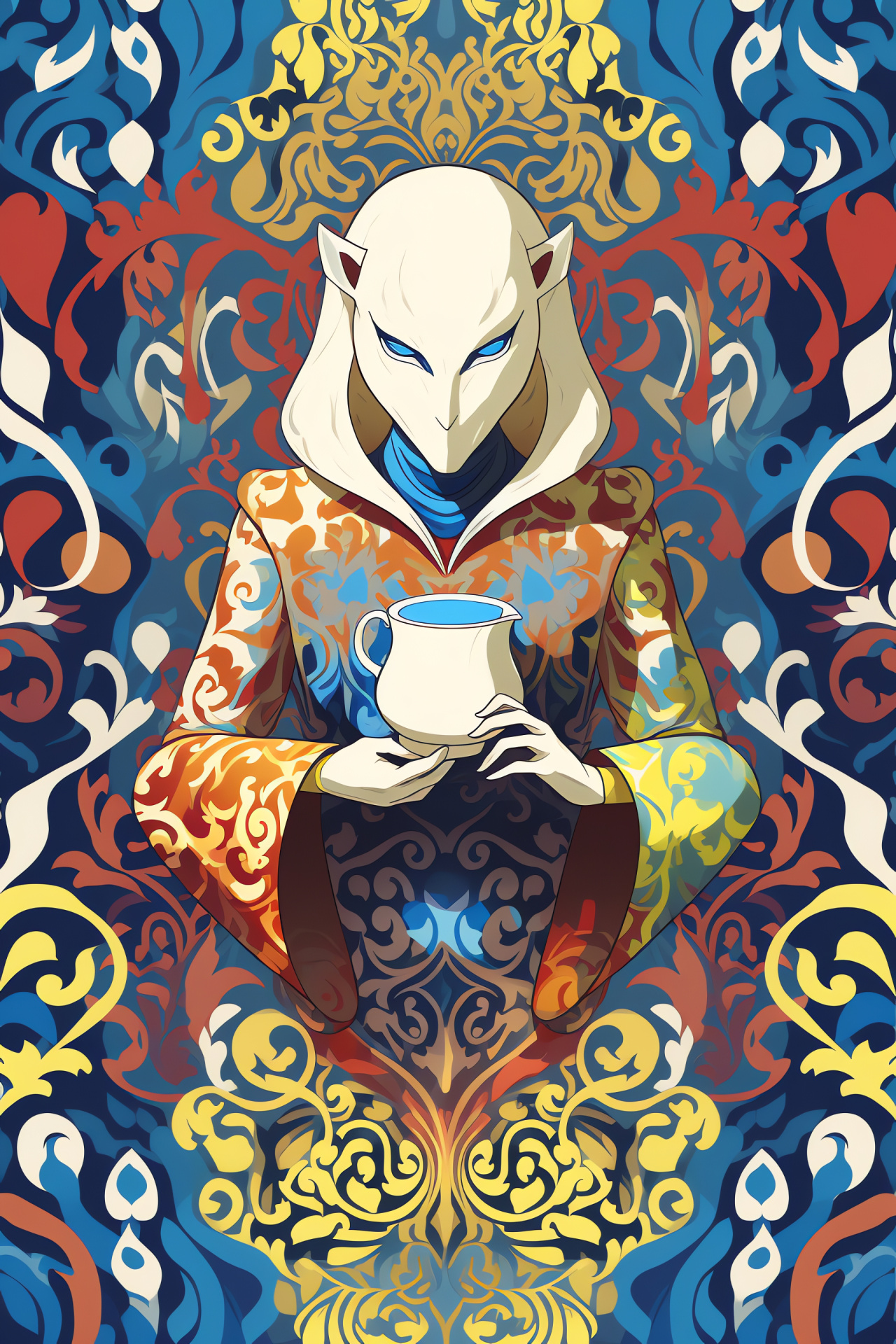 Undertale game imagery, Guardian Toriel, Game persona, Nonfigurative design, Regular shapes, HD Phone Wallpaper