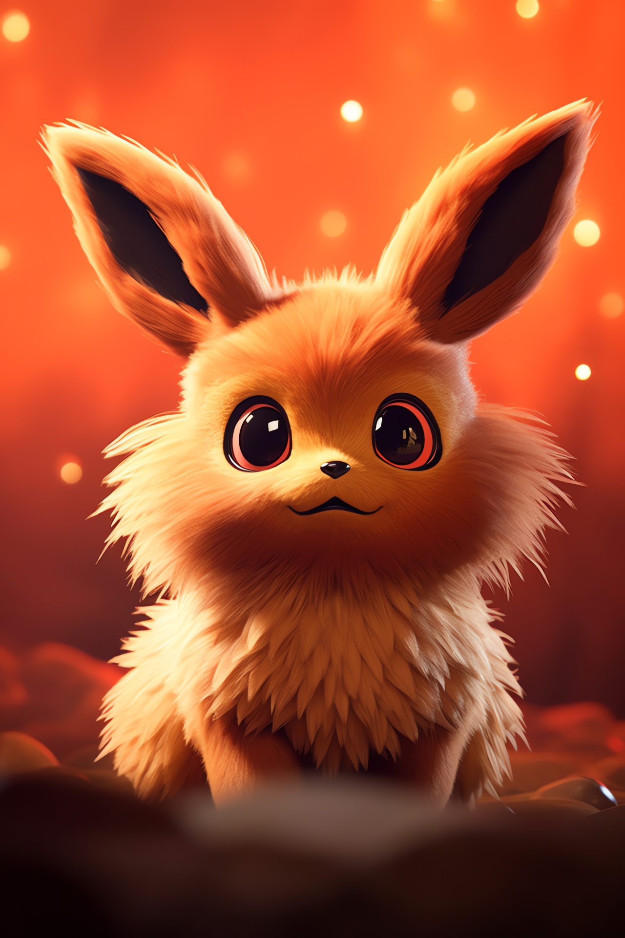 Eevee, Pokmon versatility, Expressive creature gaze, Pokmon companion, Intimate scene detail, HD Phone Image