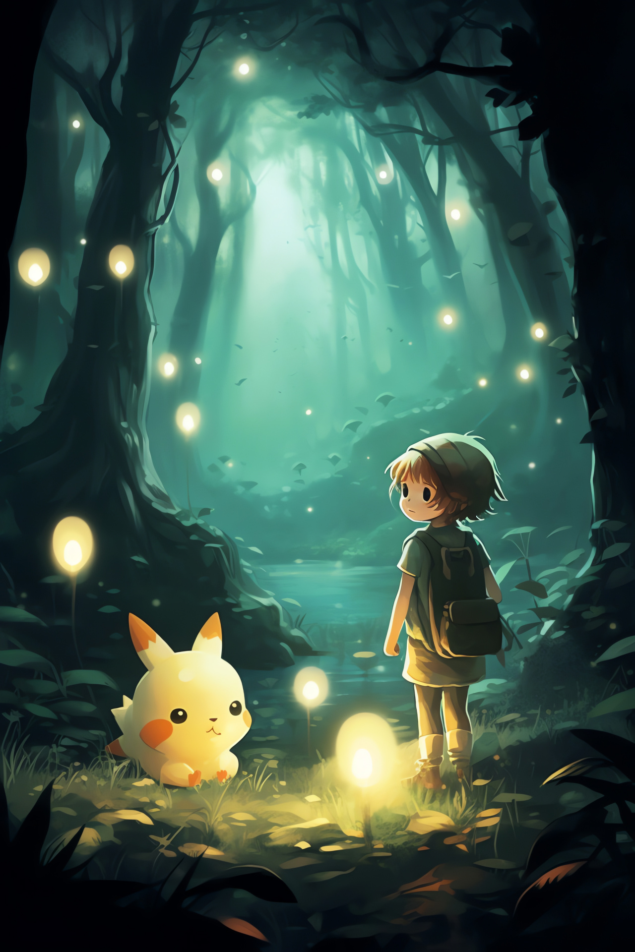 Misty's journey, Partner Togepi, Exploration, Dense forestry, Pokmon RPG themes, HD Phone Wallpaper