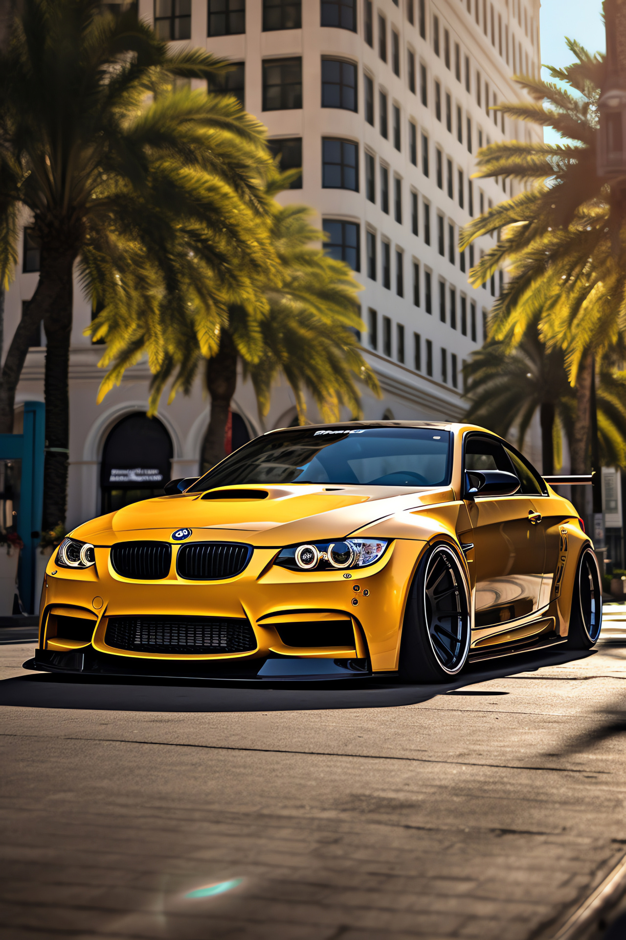 BMW M3 in Miami, Customization enthusiast's dream, Automotive flare, Ground-hugging ride, Passion project wheels, HD Phone Wallpaper