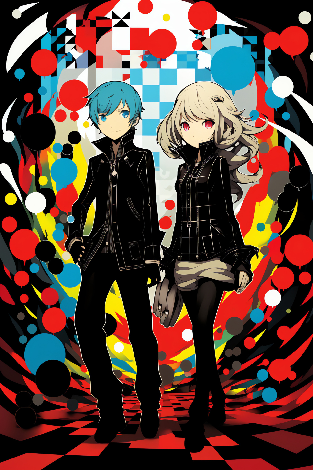 Persona Q, RPG cast, Mitsuru Kirijo, Akihiko Sanada, Protagonists, HD Phone Wallpaper