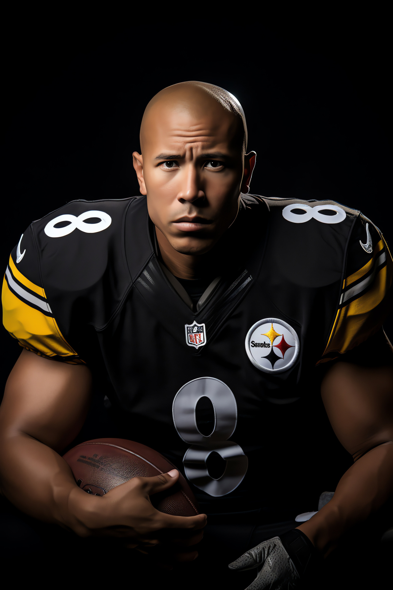 Hines Ward on field, Receiving excellence, Cheerful sportsman, Assertive football, Steelers uniform, HD Phone Image