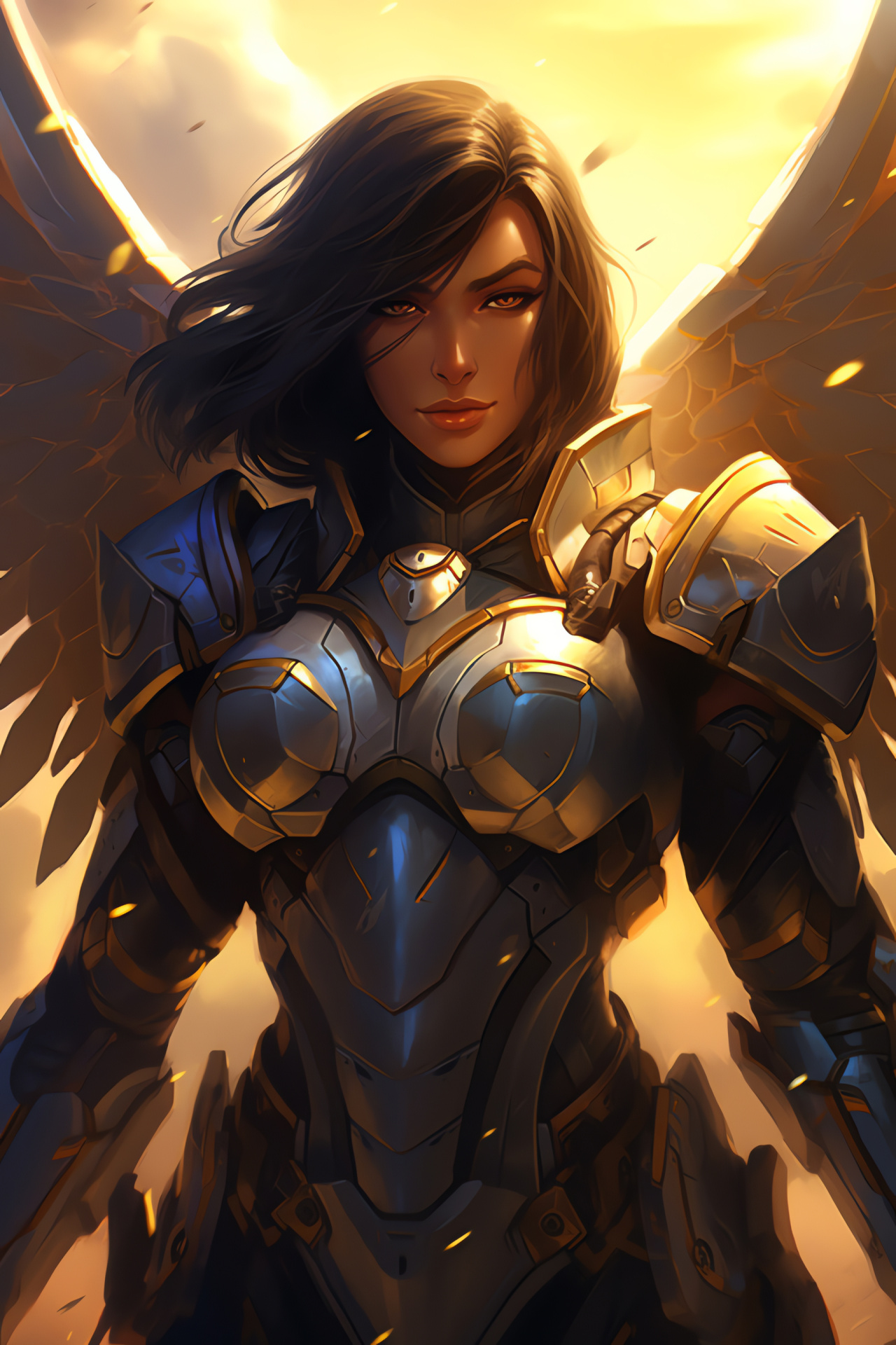 Pharah, Overwatch warrior, Skilled combatant, Legendary game heroine, Aerial maneuvers, HD Phone Wallpaper