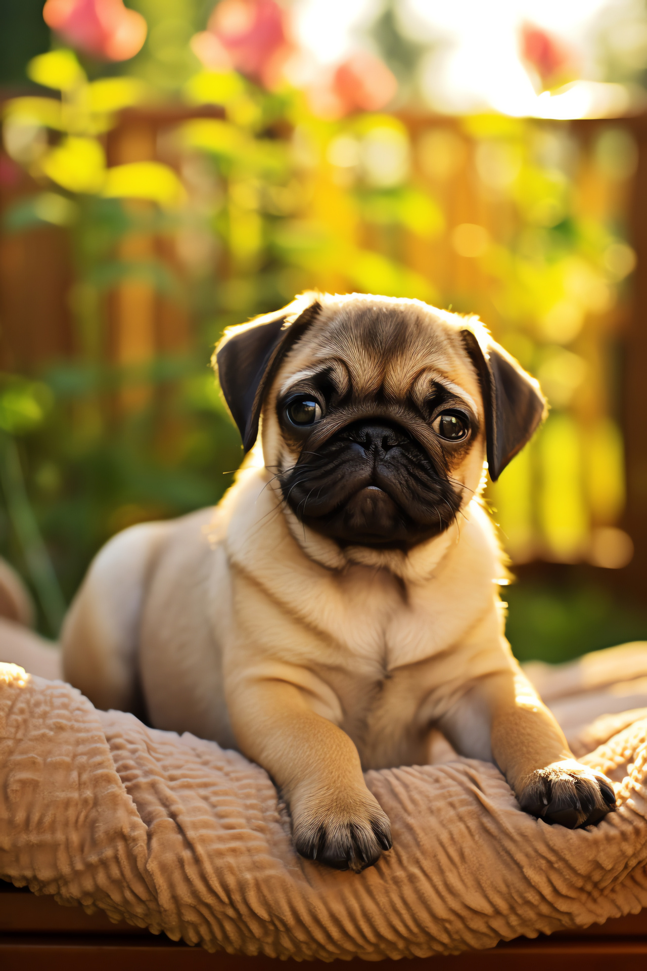 Pug puppy, small breed, charming demeanor, short coat, lovable pet, HD Phone Wallpaper