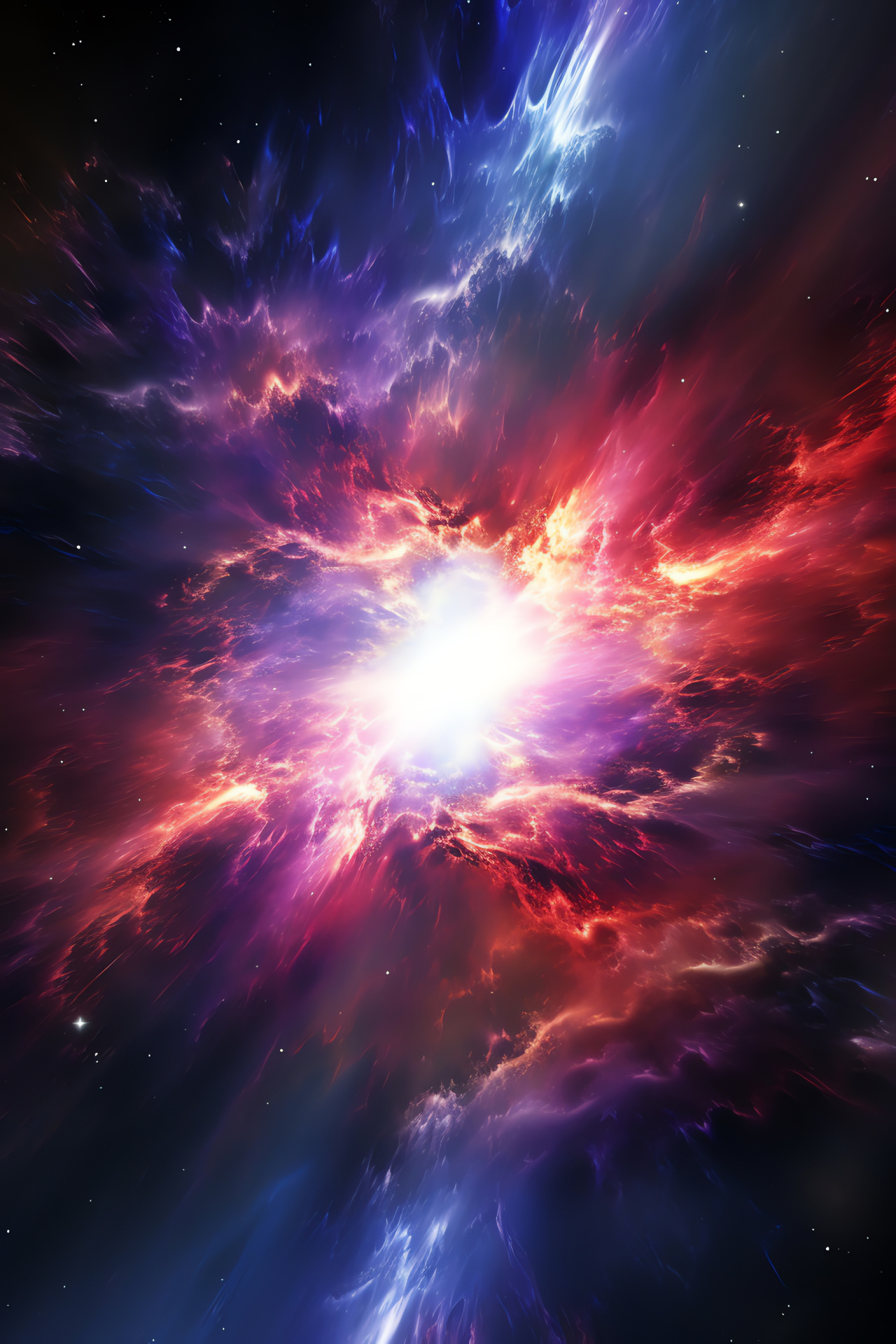 Cosmic supernova wonder, Stellar phenomenon, Galaxies vibrant display, Astronomical scene, Color spectrum, HD Phone Wallpaper