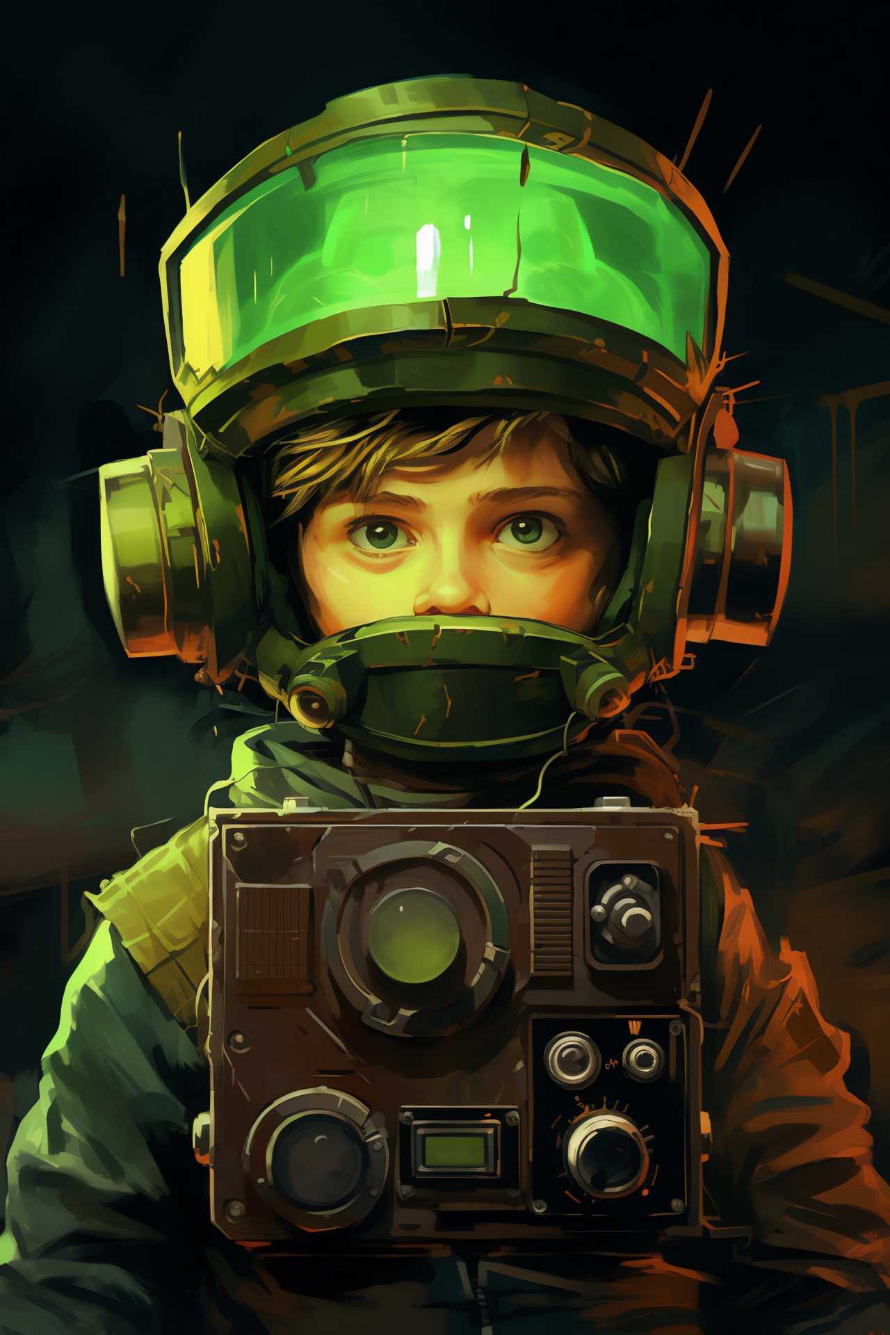 Pip Boy, vault dweller's tool, green tint screen, vintage gaming, dystopian accessory, HD Phone Wallpaper