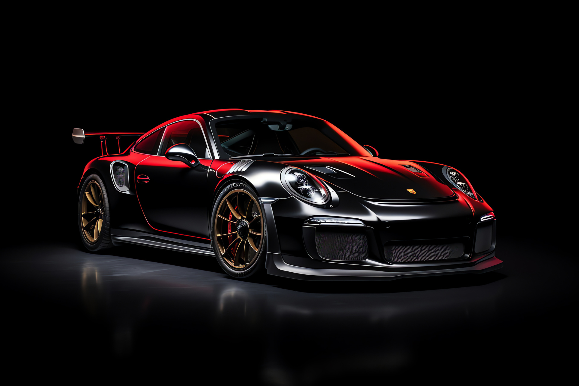 Porsche GT3 GT2RS, Track-ready sports car, Red Porsche power, High-performance engineering, German automotive craftsmanship, HD Desktop Image