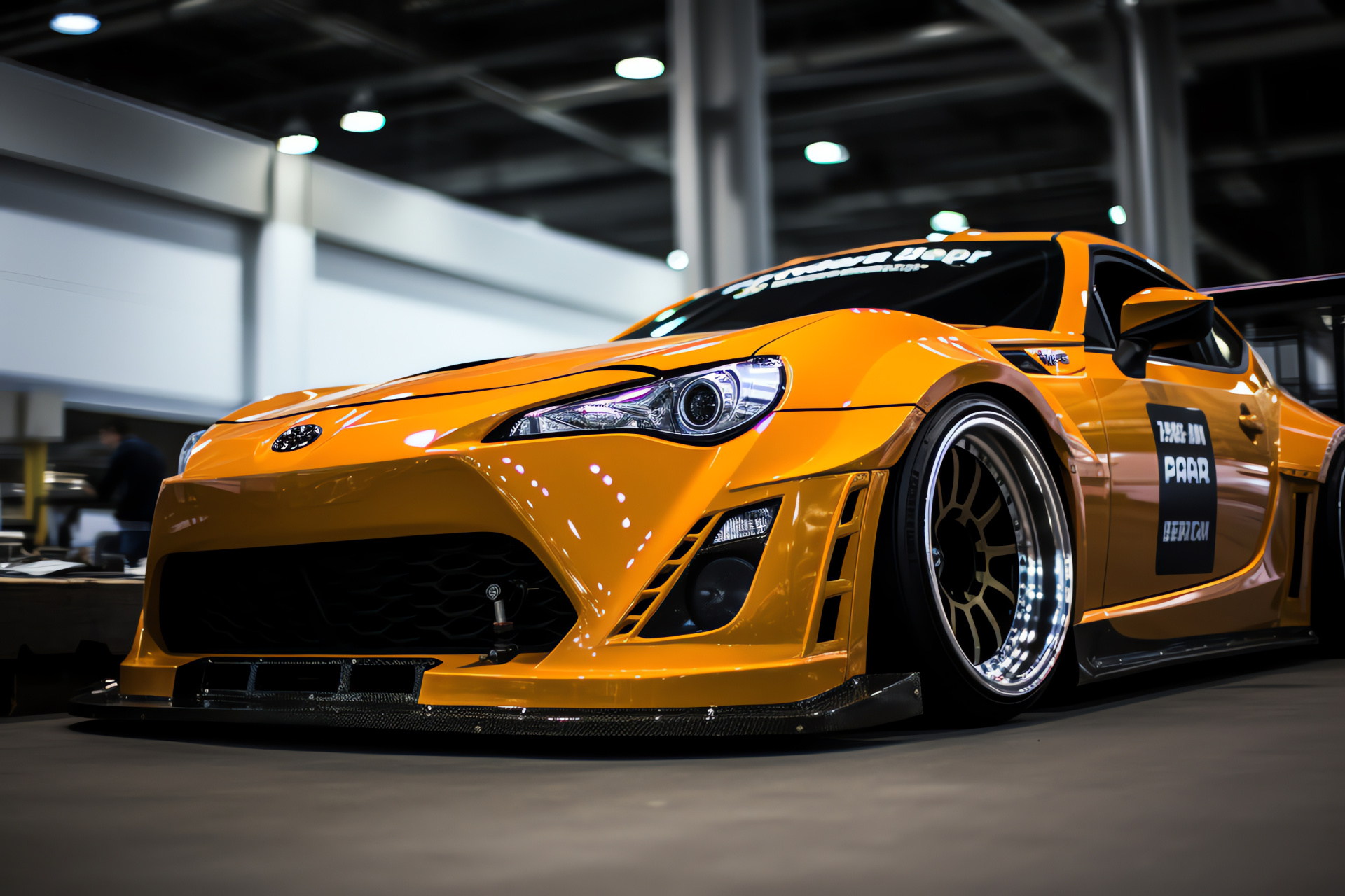 Modified Scion FR-S, Rocket Bunny edition, Custom auto show, Performance body kits, Automotive flair, HD Desktop Image