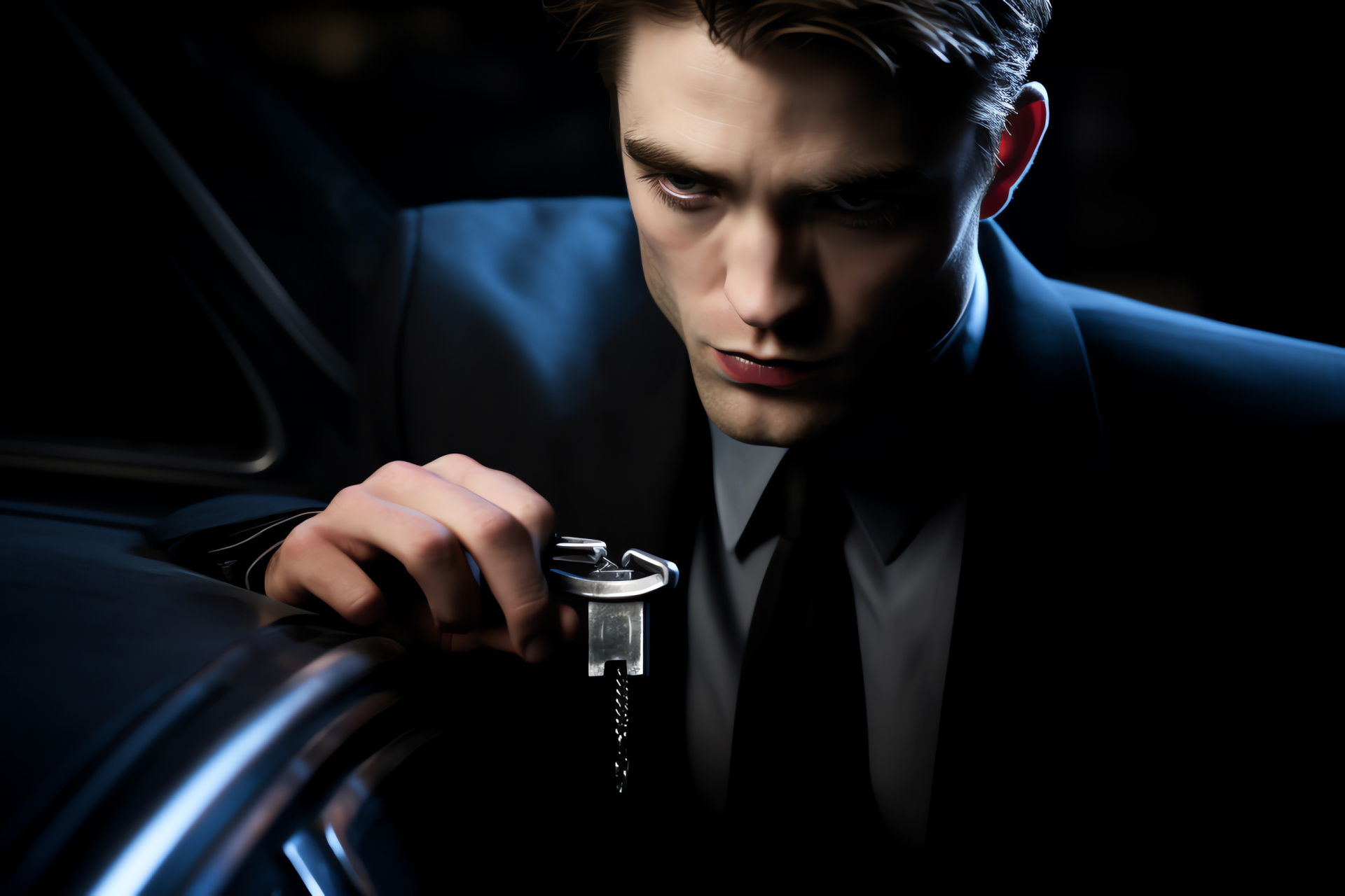 Robert Pattinson as Eric Packer, Deep look, Cosmopolis character, Dramatic role, Intense concentration, HD Desktop Wallpaper