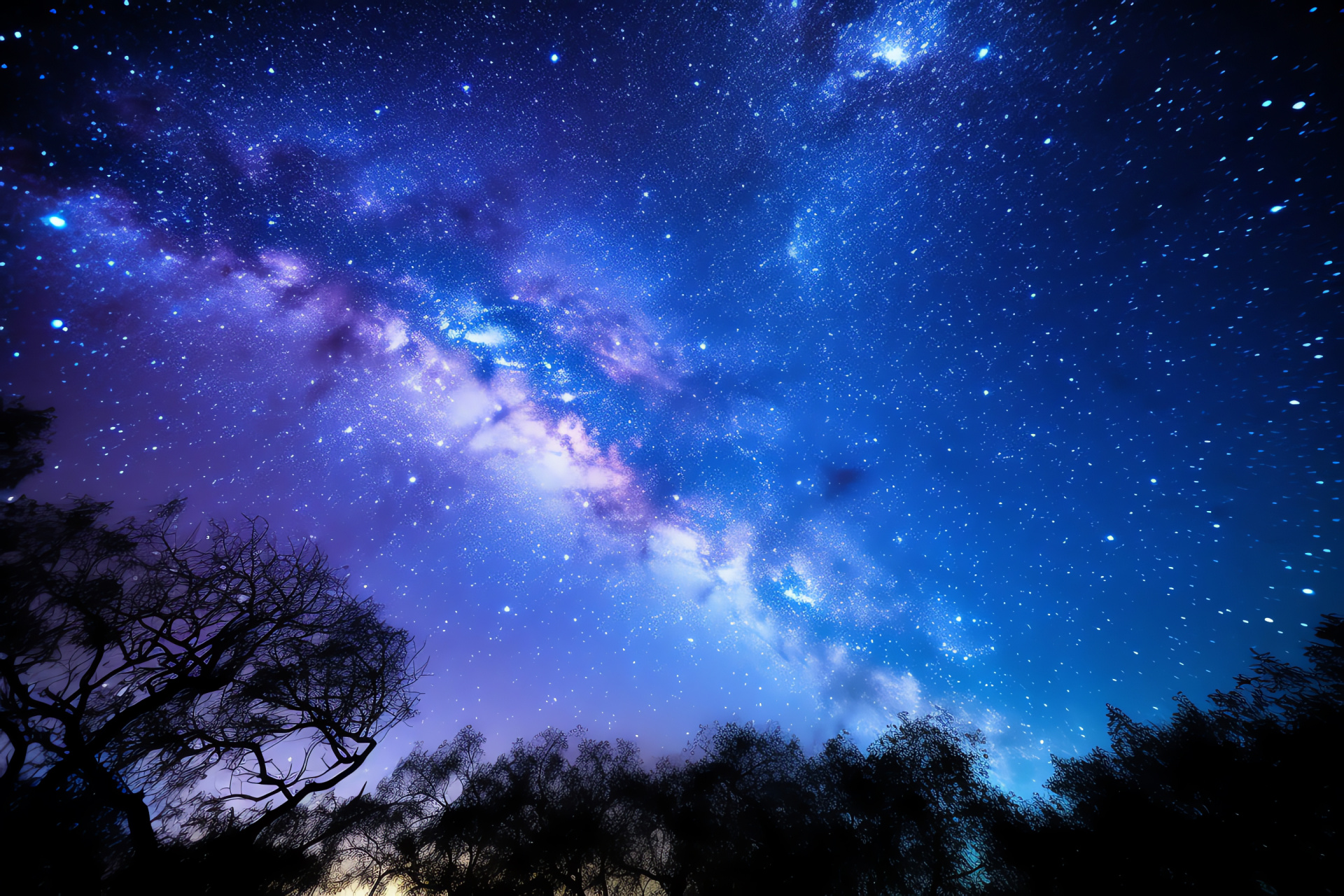 Milky Way galaxy, Astral body panorama, Twinkling starlight, Interstellar cloud, Cosmic marvel, HD Desktop Wallpaper