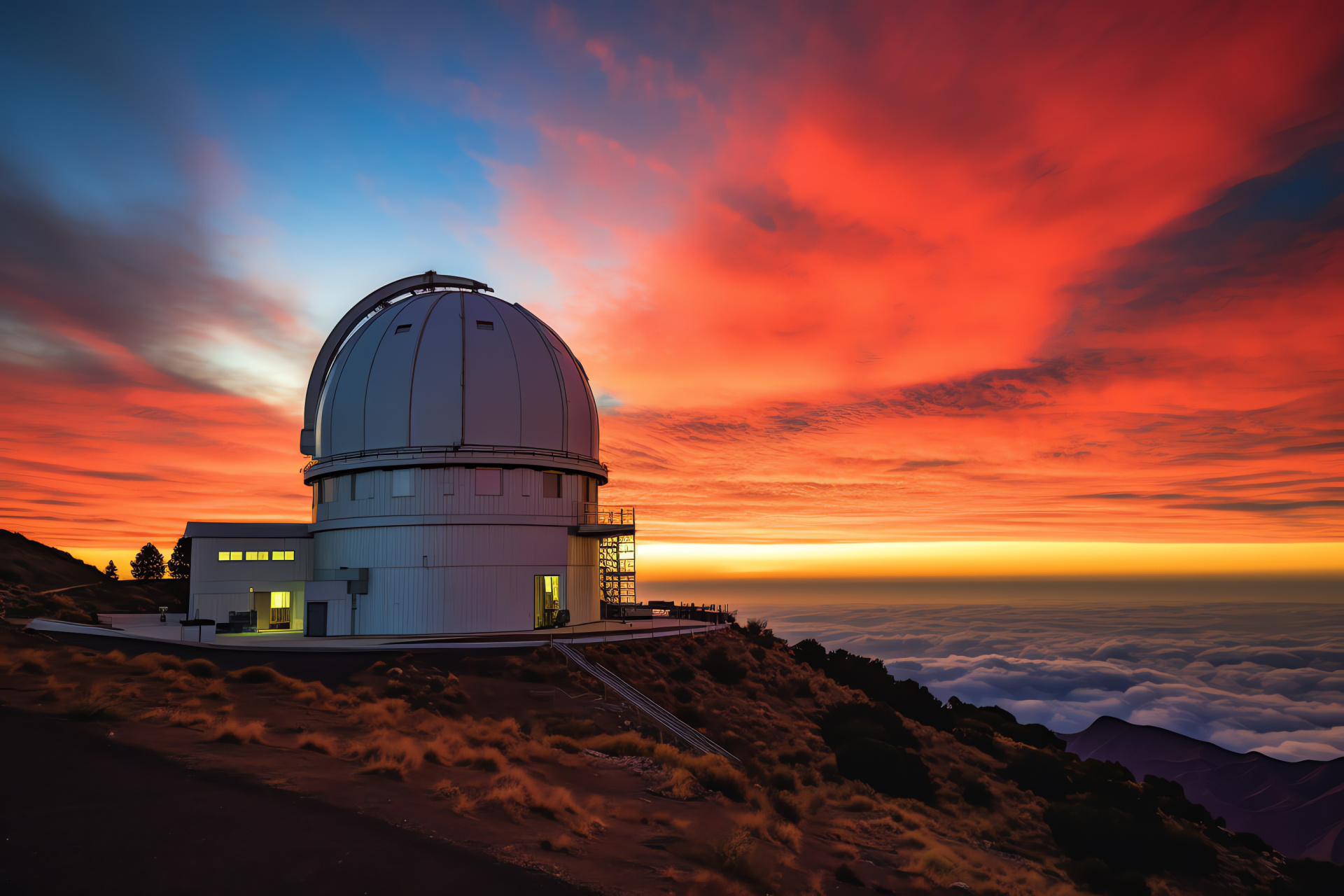 TMT at dawn, New horizons, Astronomical pursuits, Observatory outline, Promising beginnings, HD Desktop Wallpaper