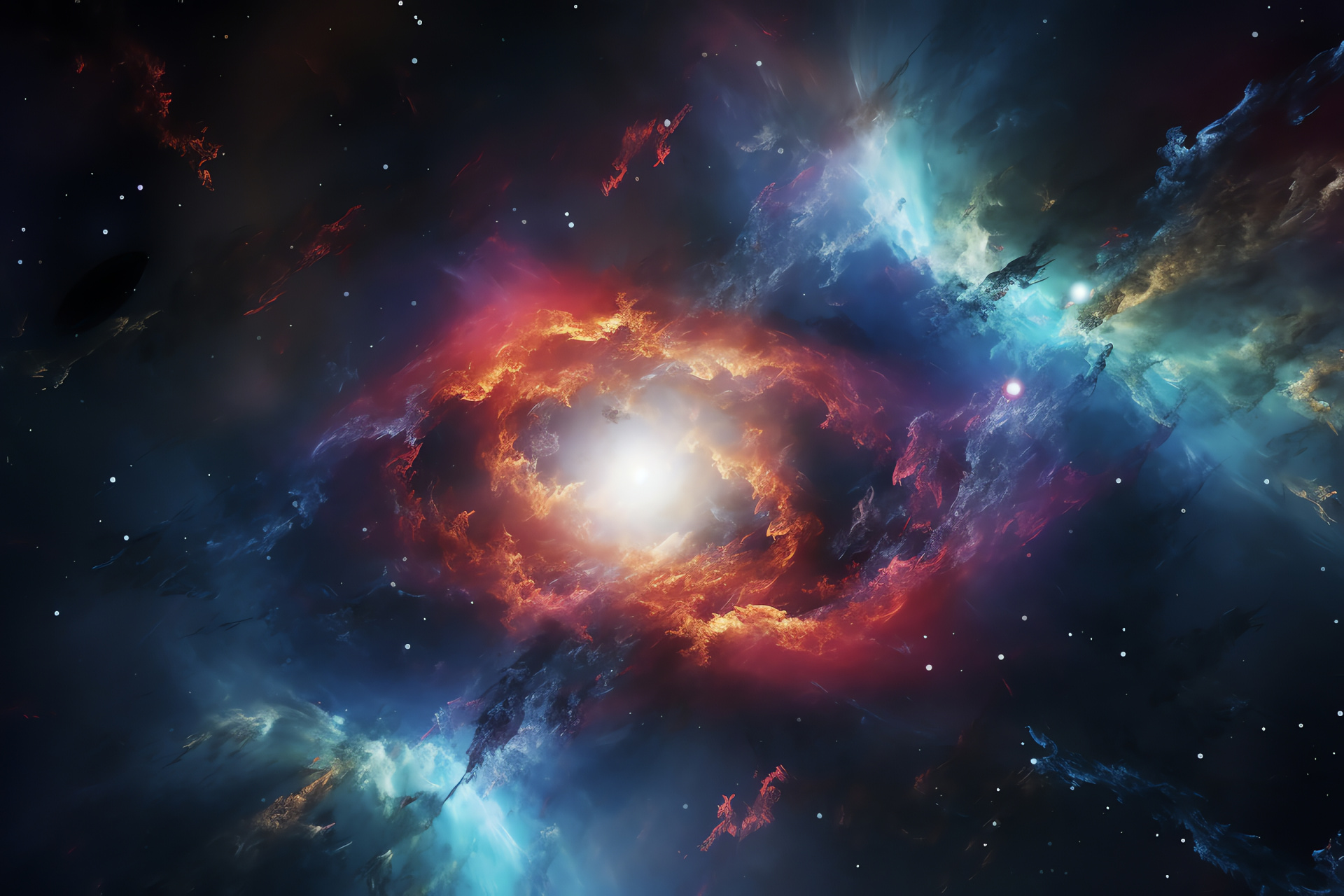 Star cycle conclusion, Astral extravaganza, Supernova brilliance, Celestial theatrics, Sky panorama, HD Desktop Image