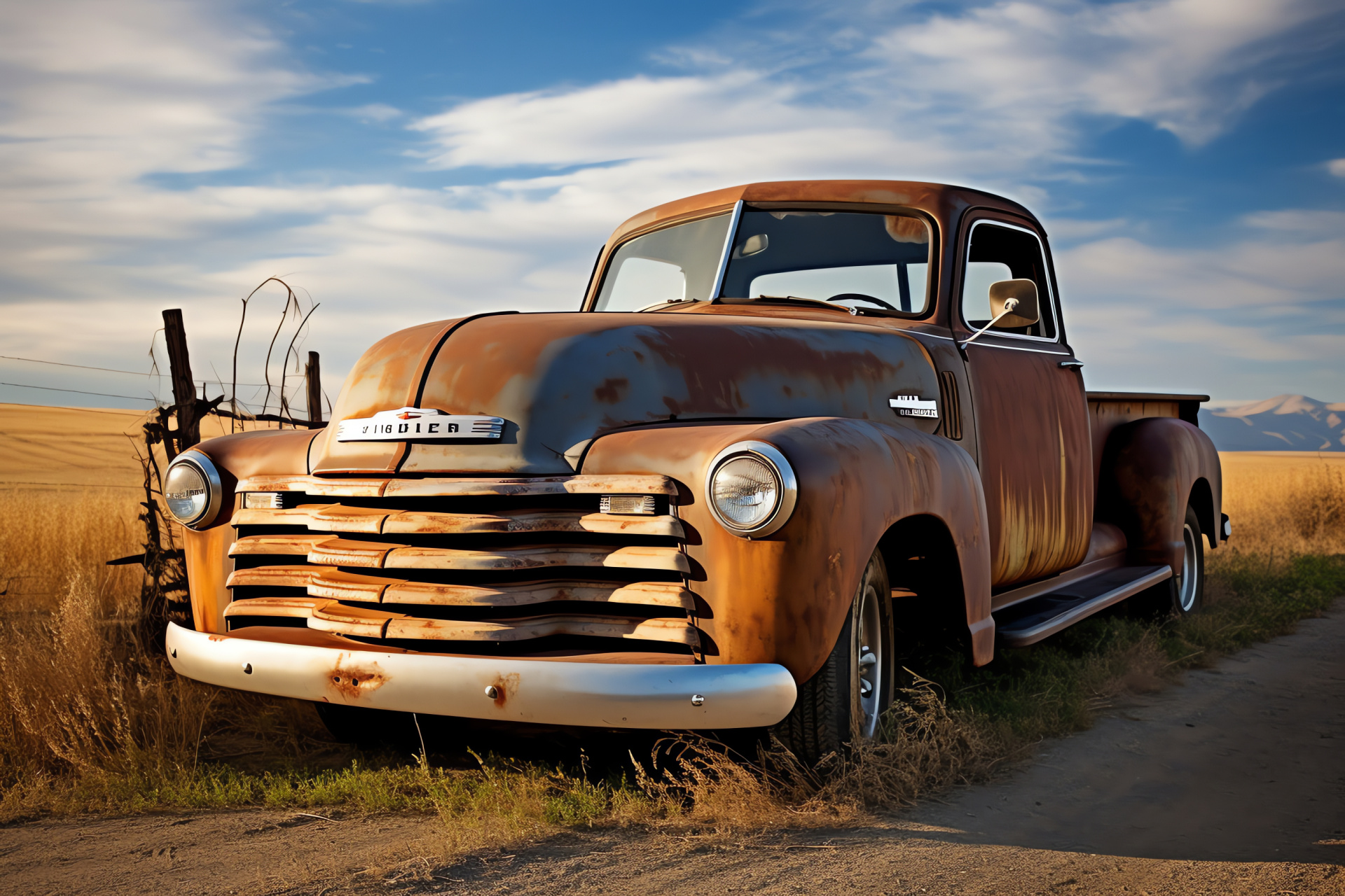 Restored Chevy truck, Vintage vehicle, Road endurance, Classic design, Automotive culture, HD Desktop Image