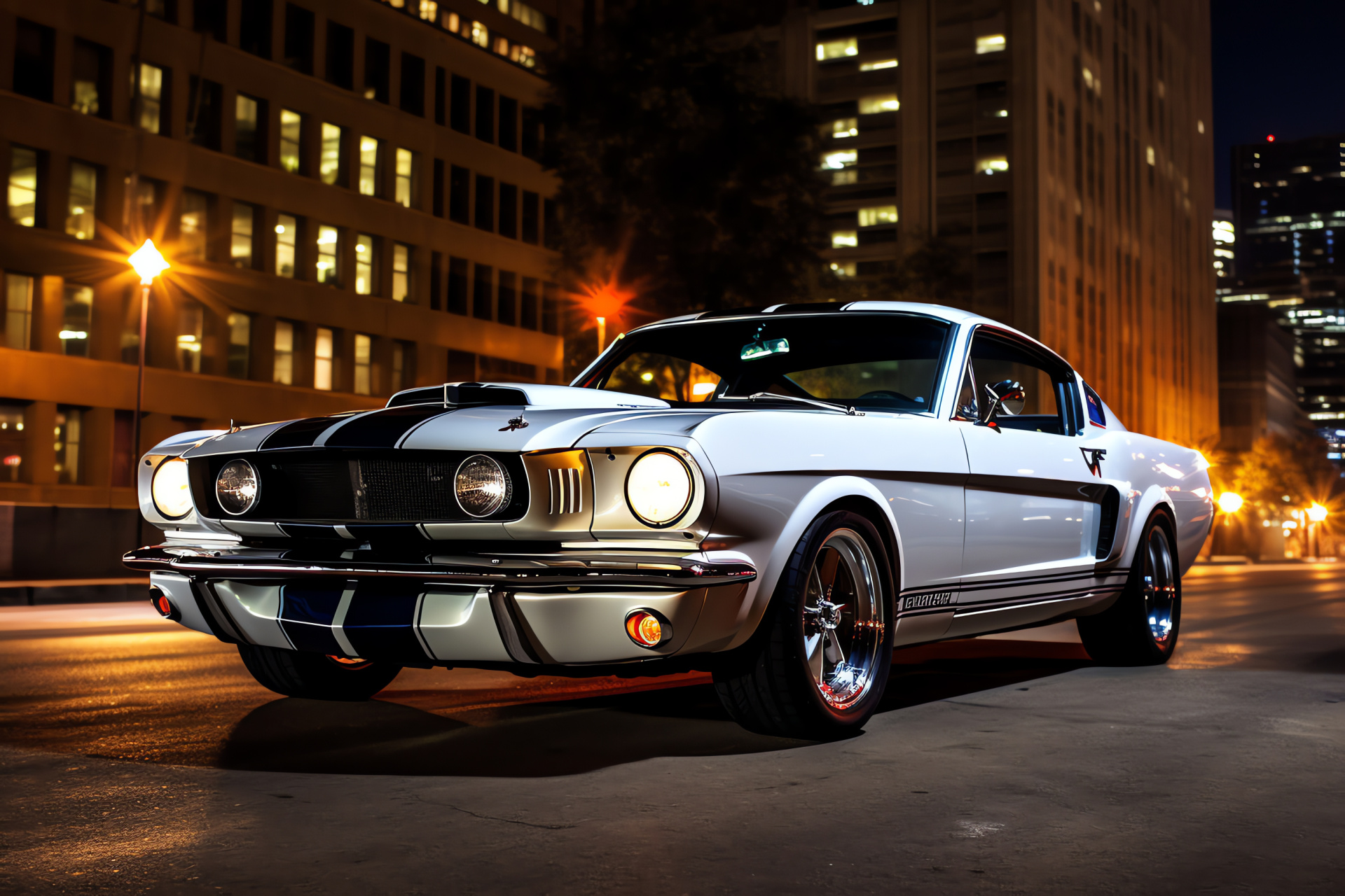 Shelby Mustang GT350, Woodward cruising, American muscle prowess, Road presence, Classic car events, HD Desktop Image