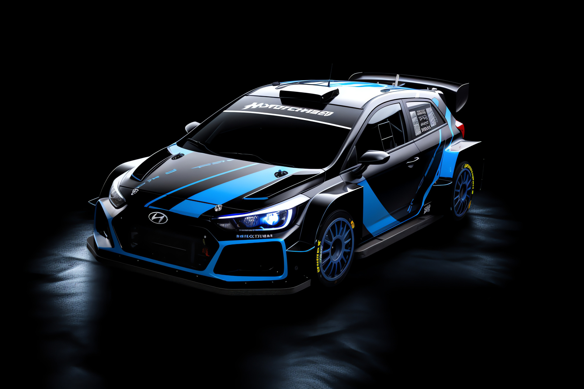 Hyundai i20 WRC, Professional rally vehicle, Racing dynamics, Motorsport contender, High-speed competition, HD Desktop Image