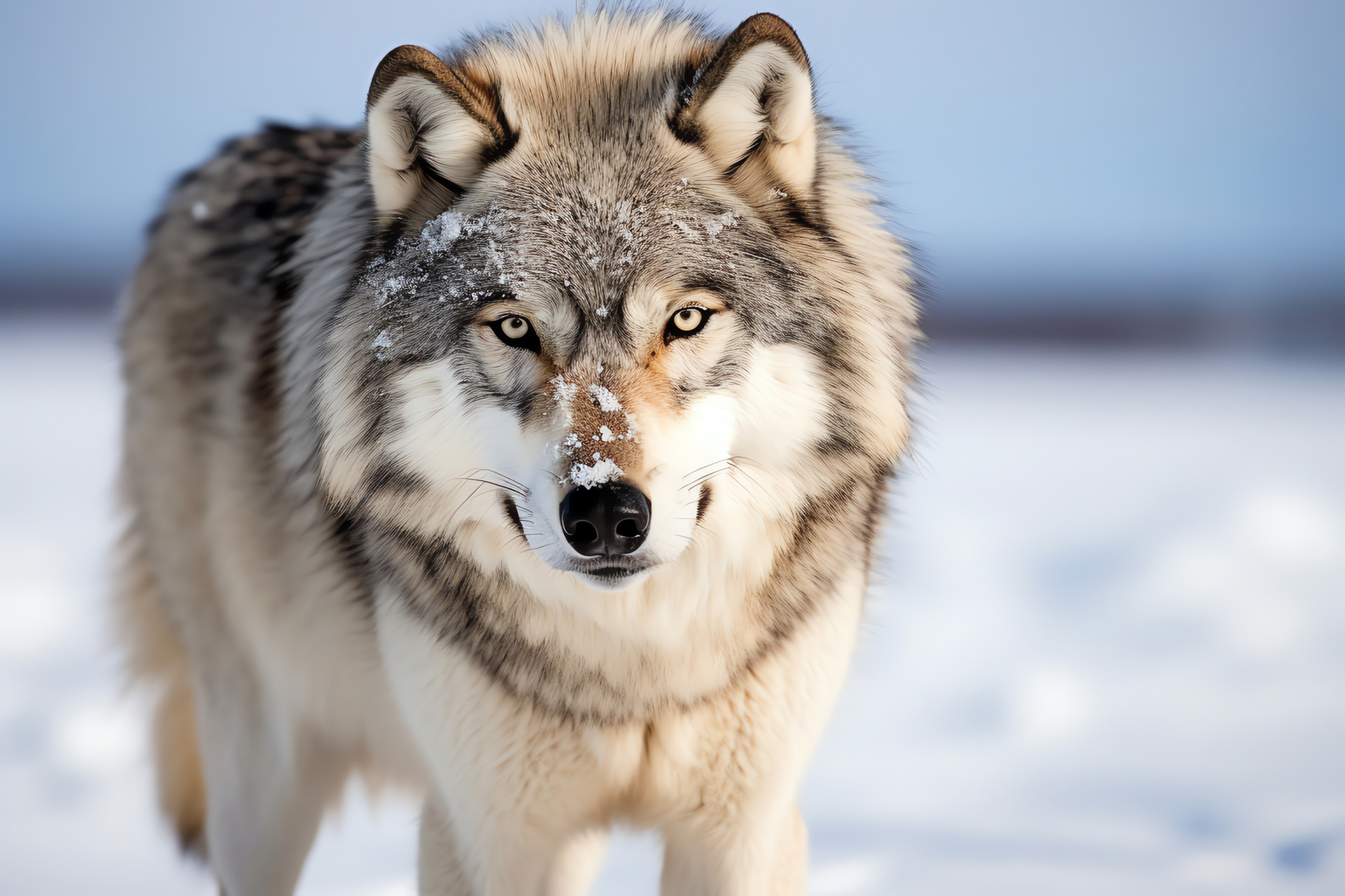 Wildlife, Snowy landscapes, Timber Wolf, Arctic wilderness, Nature, HD Desktop Image