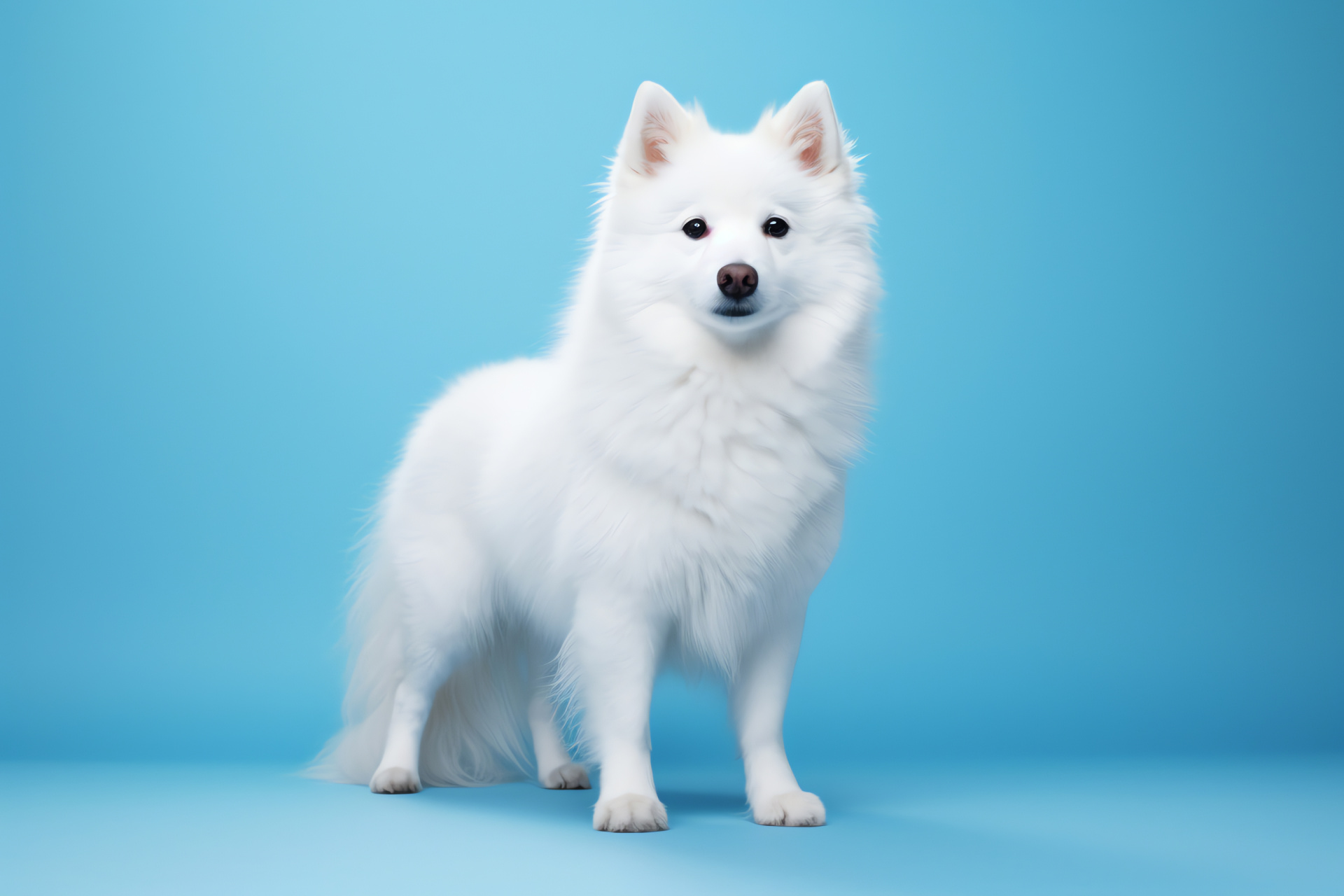 Candid white dog, trimmed fur, panoramic scene, crystal coat, juvenile stage, HD Desktop Wallpaper