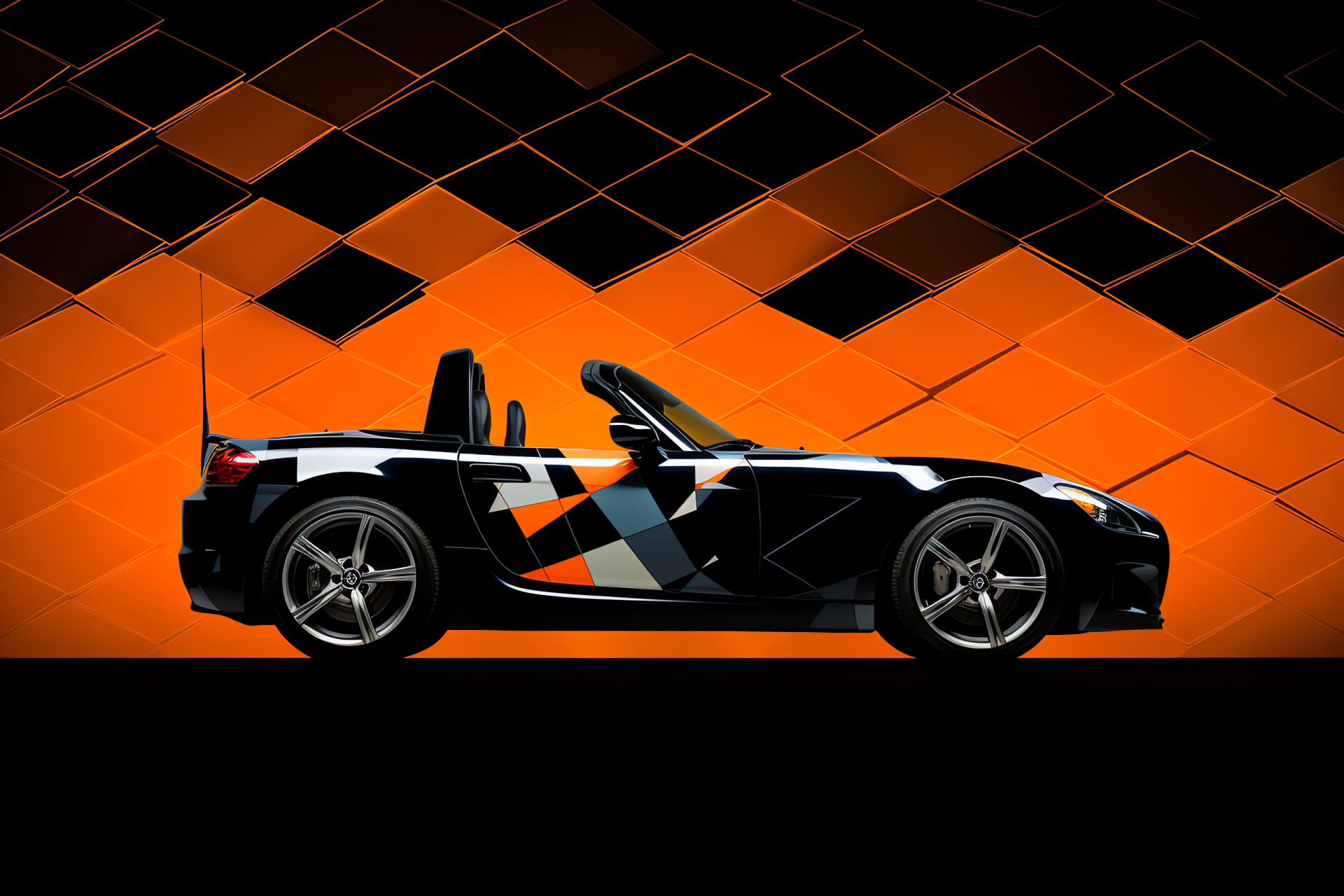 Aggressive S2000 Honda, Type V edition, Profile view, Intricate patterns, Citrus sharpness, HD Desktop Wallpaper