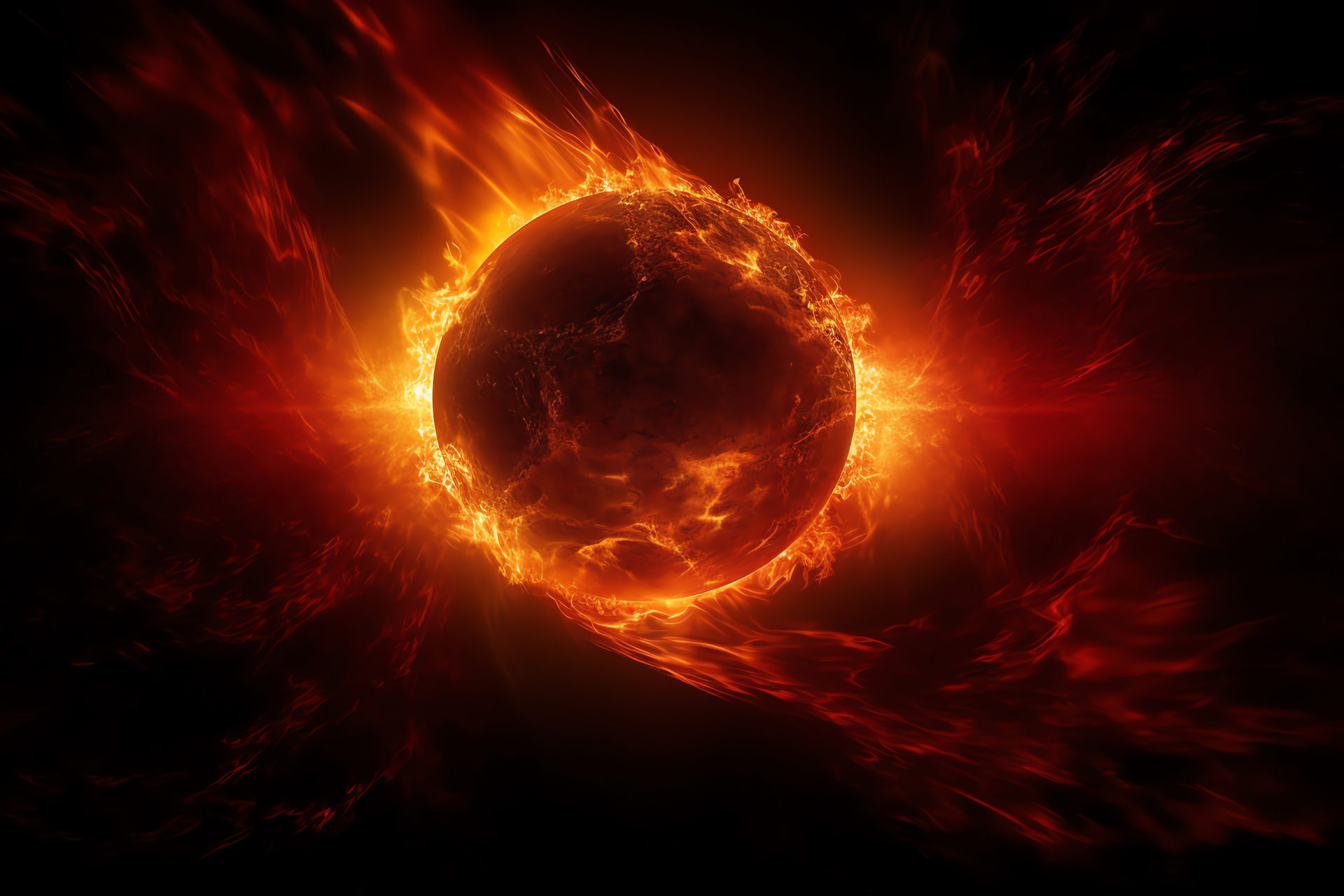 Solar eclipse phenomenon, Celestial occlusion, Solar flares radiance, Total eclipse, Galactic dance, HD Desktop Image