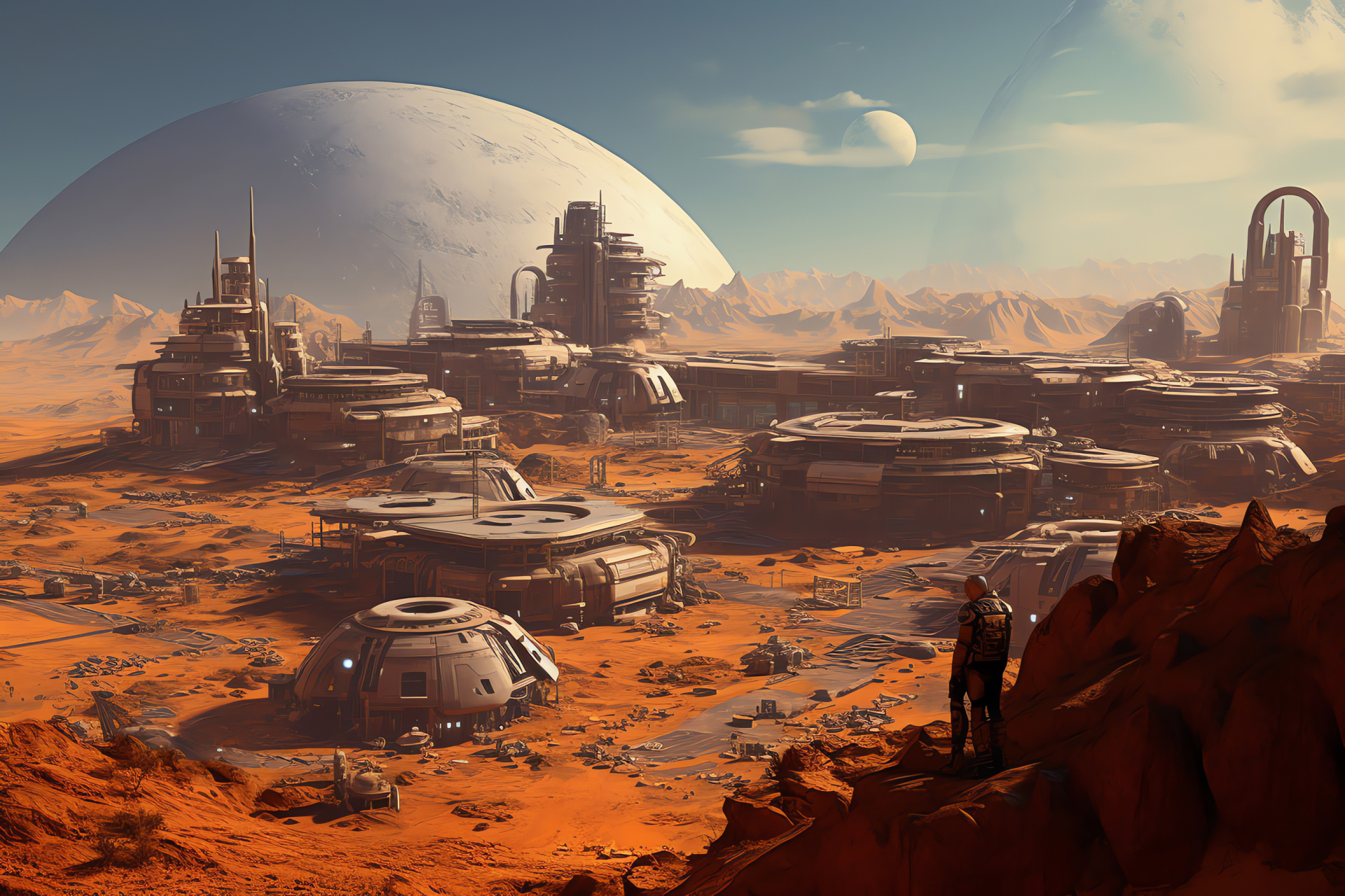 Space colonization, Extraterrestrial habitat, Space pioneers, Planetary base, Intergalactic journey, HD Desktop Image