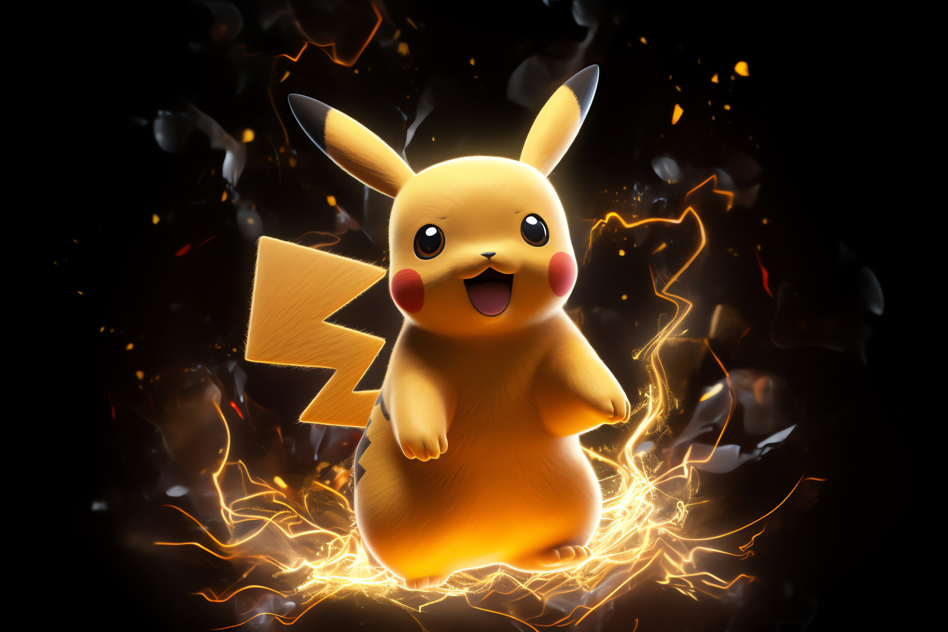 Pikachu, Electric abilities, Endearing Pokmon, Friendly character, Pokmon battles, HD Desktop Image