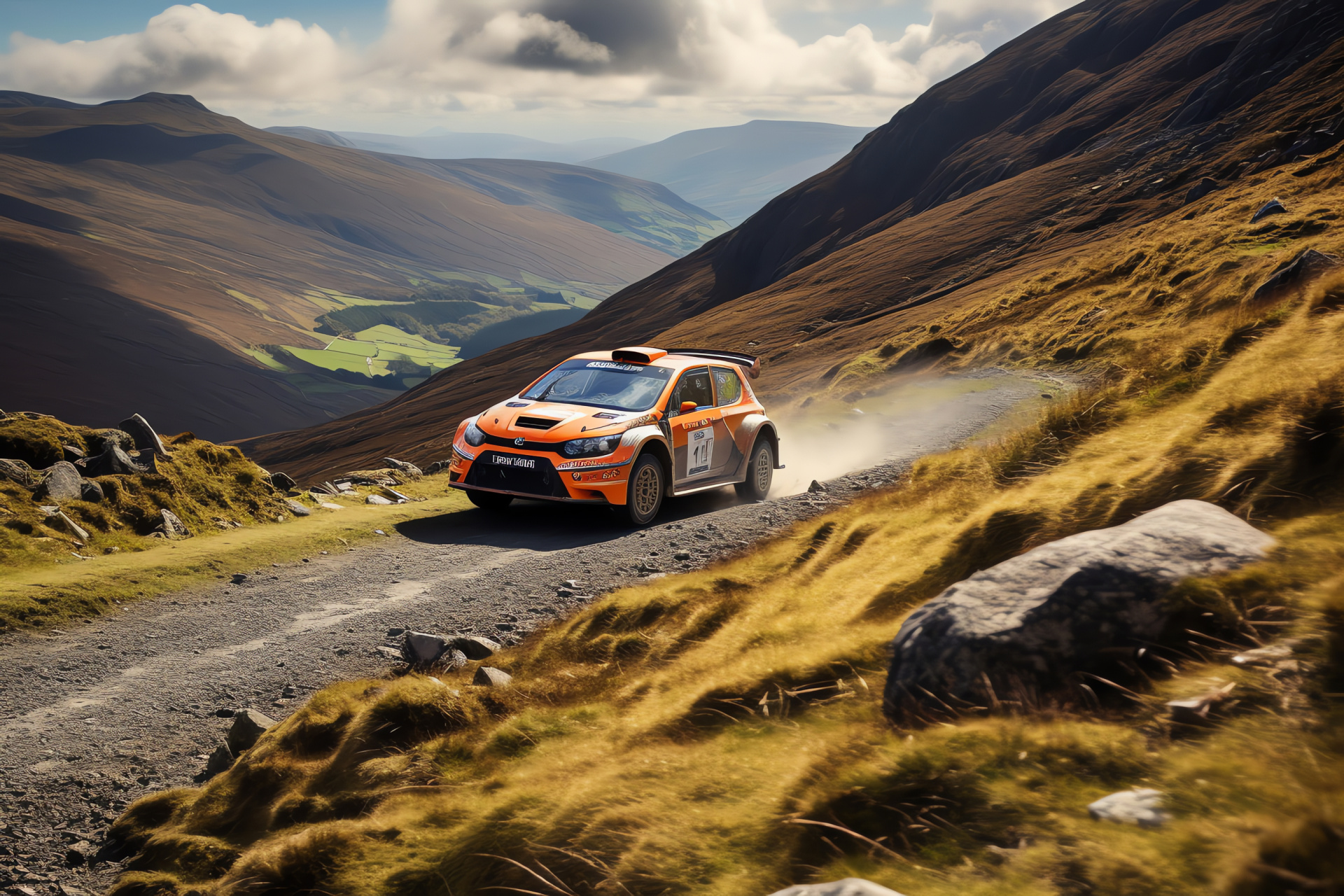 Rally Car Wales, Rally competition, Mountain trail, Outdoor motorsport, Vehicle suspension, Landscape Vista, HD Desktop Wallpaper