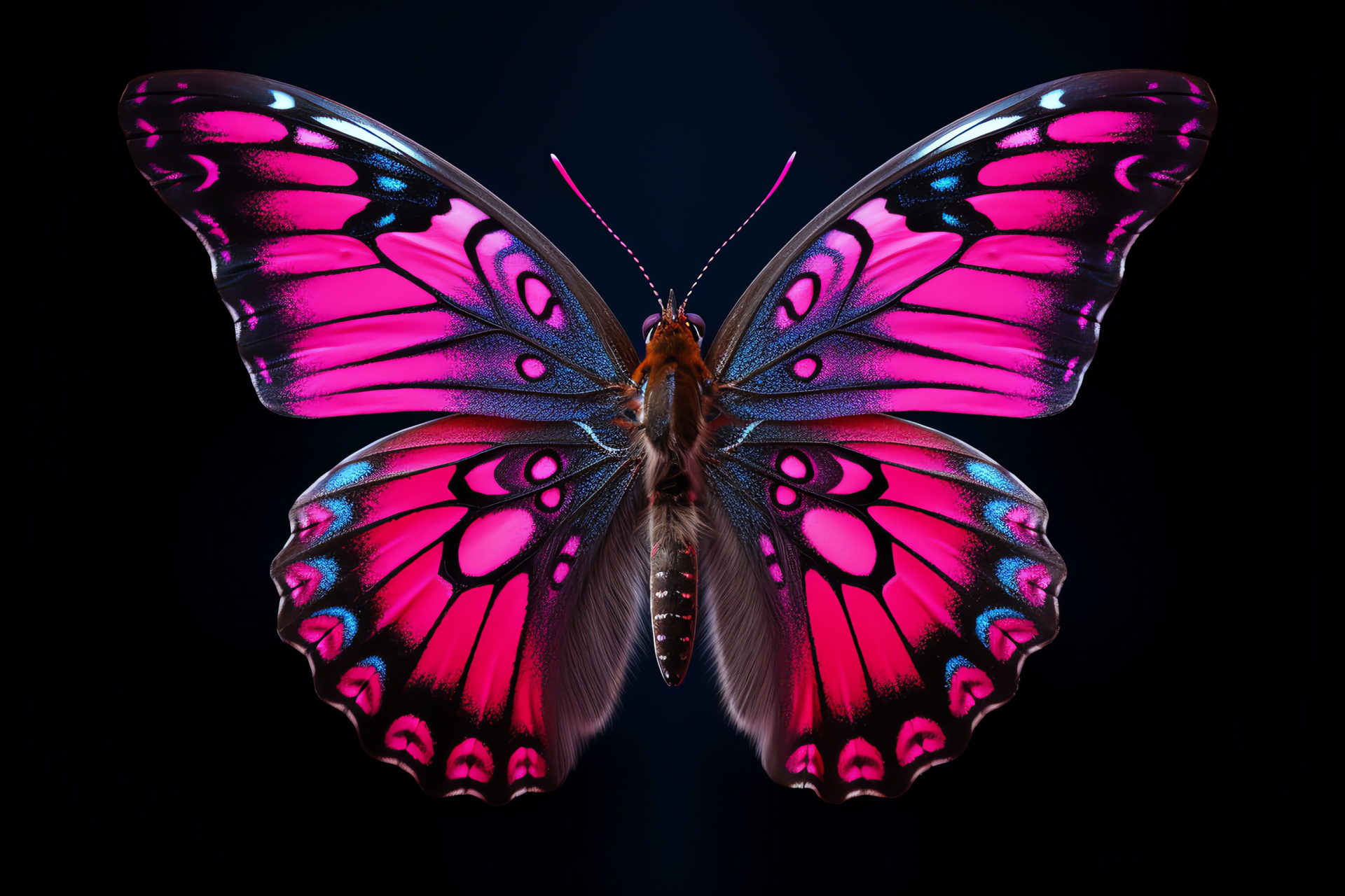 Lepidoptera specimen, contrast backdrop, pink purple wingspan, colorful wing detail, winged insect, HD Desktop Image