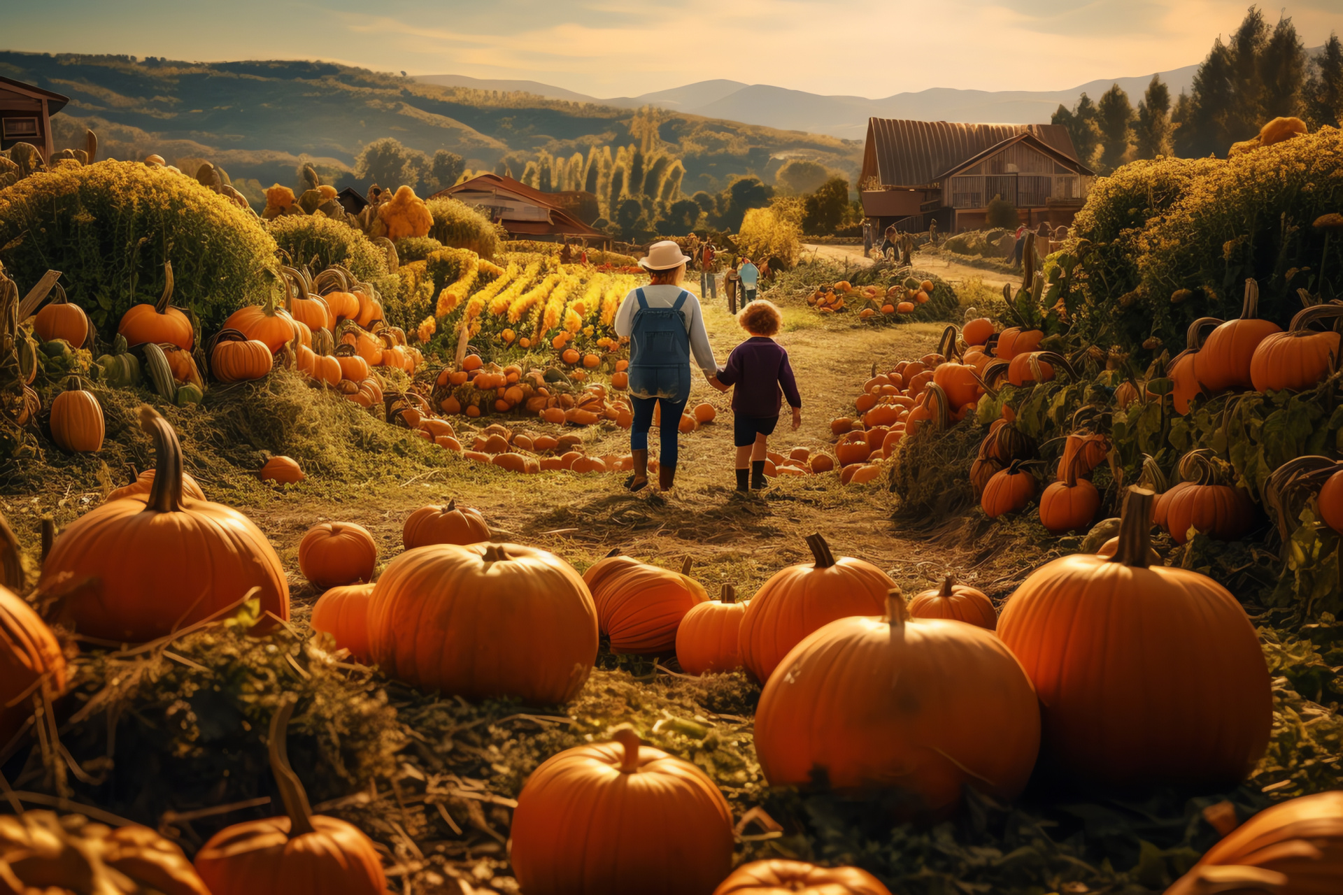 Field-grown pumpkin, recipe ingredient, agrarian expanse, spooky festival, creative ornaments, HD Desktop Image