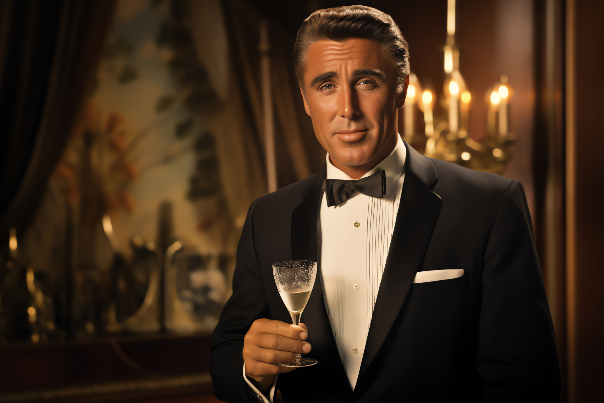 Peter Lawford, Iconic entertainment group, Rat Pack member, Social charm, Holding a beverage, HD Desktop Wallpaper