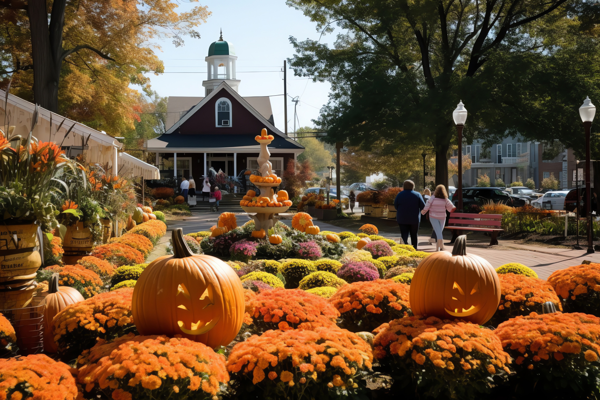 Pumpkin festival, Harvest time, Autumn celebration, Rural settings, October events, HD Desktop Wallpaper