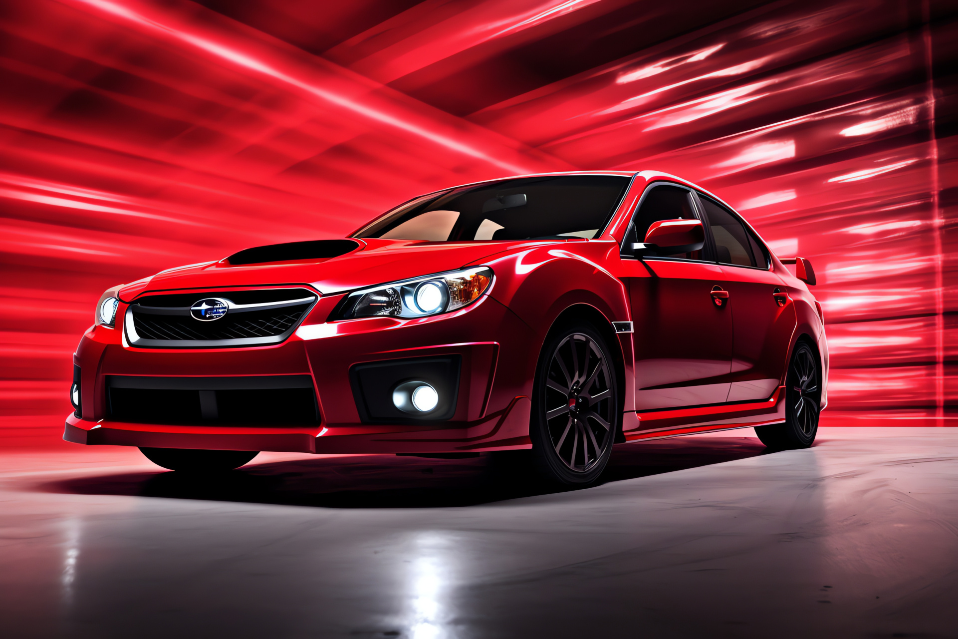 Subaru Impreza WRX, automotive canvas, exciting colors, performance model, auto enthusiasm, HD Desktop Wallpaper