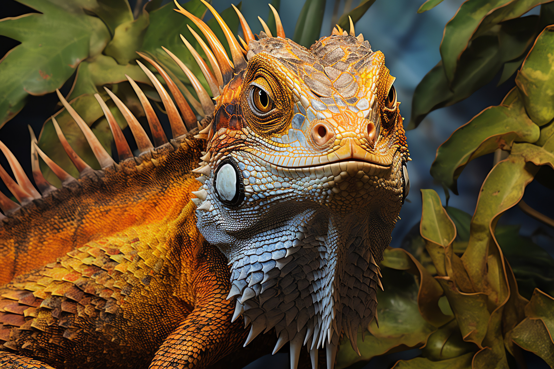 Tropical creature, glinting coat, russet glance, earthen tones, ember gleam, HD Desktop Wallpaper