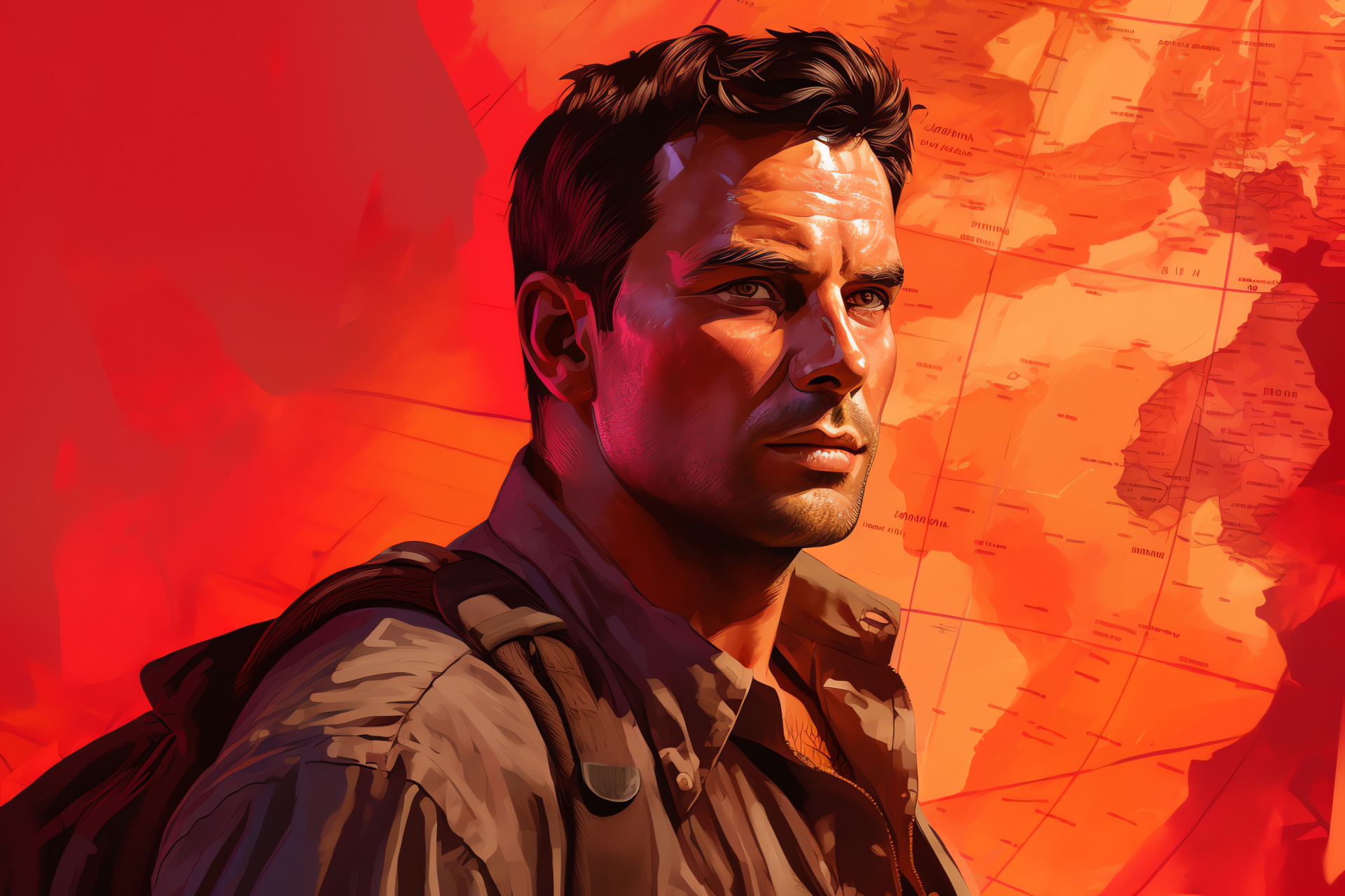 Victor Sullivan, Uncharted companion, Adventurer flair, Gaming sidekick, Digital storytelling, HD Desktop Wallpaper