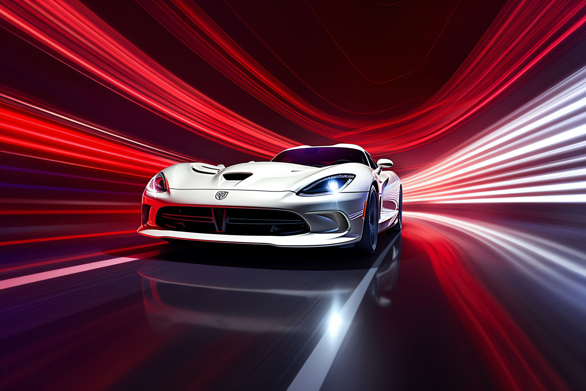 Srt Viper brilliance 2015, Pure white exhibition, Sharp body contouring, Precision automotive lines, Luminescent artistry, HD Desktop Image