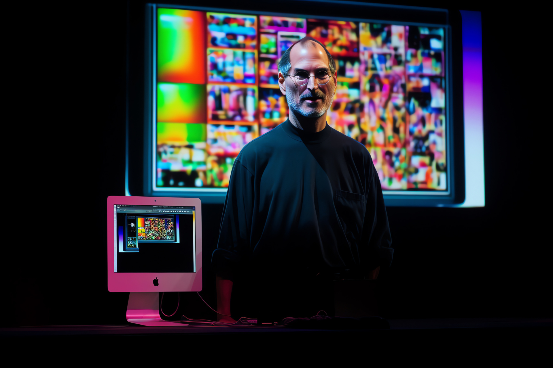 Steve Jobs, Apple revolutionary, Iconic tech event, Presentational skills, Silicon Valley legend, HD Desktop Wallpaper