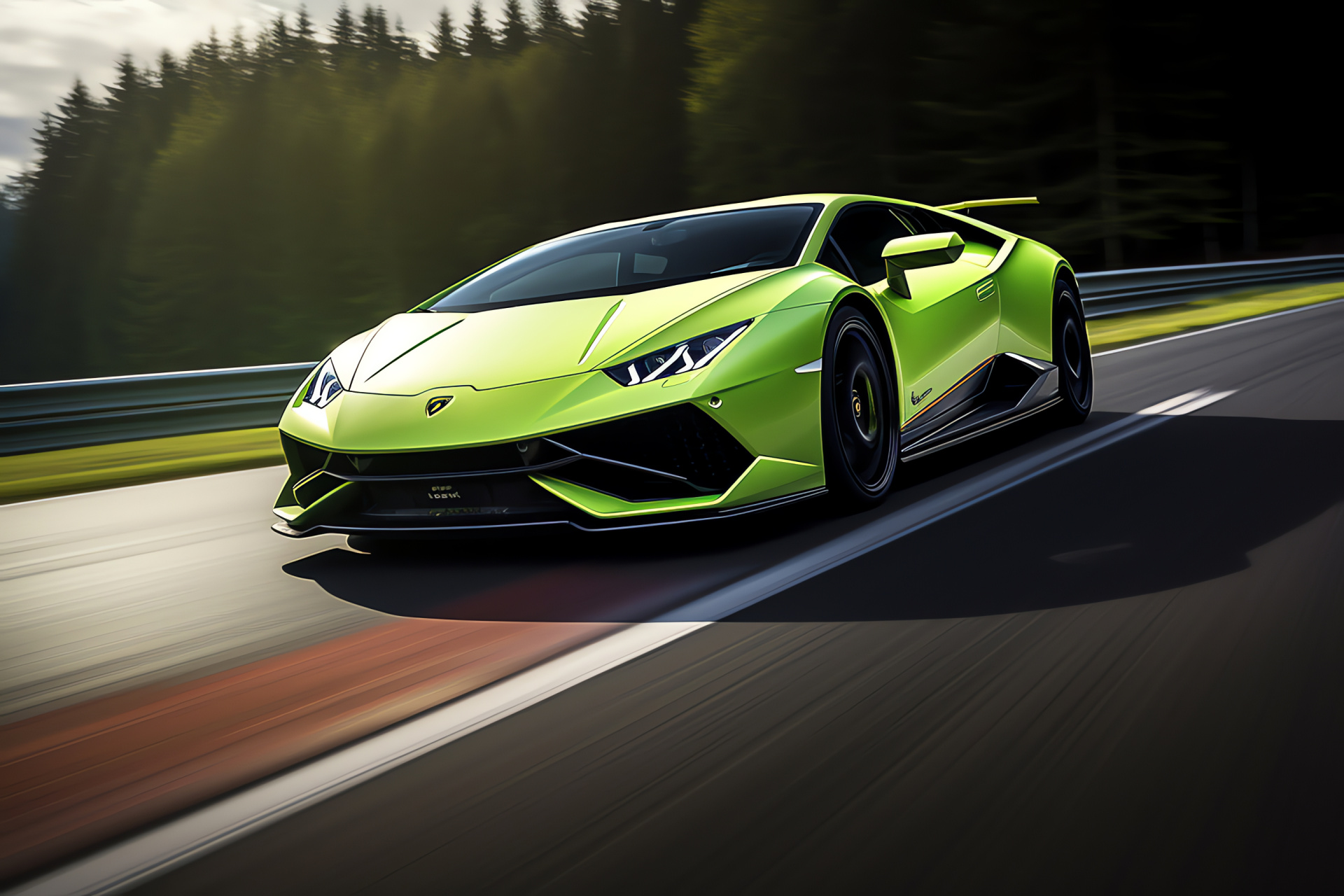 Lamborghini Huracn Performante, Italian masterpiece, Race-track dominance, Exhilarating speed, Cutting-edge technology, HD Desktop Wallpaper