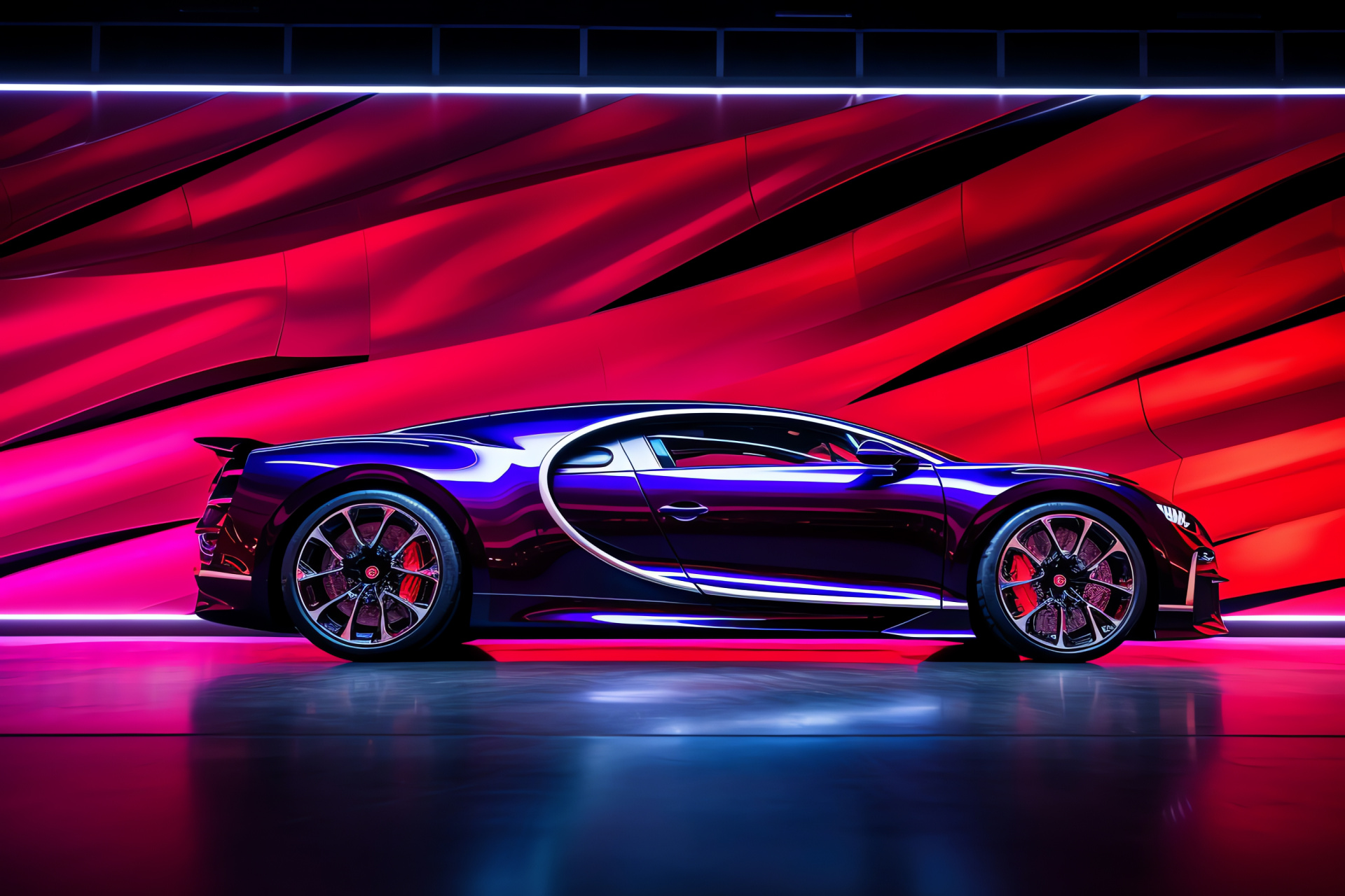 Bugatti Chiron, Striking appearance, Exotic backdrop, French luxury, High-performance machine, HD Desktop Wallpaper