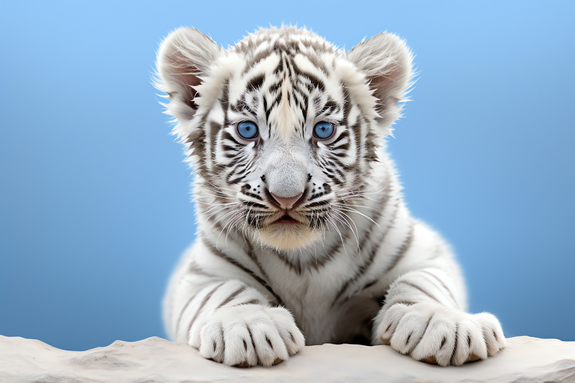 White Tiger Cubs, Juvenile big cats, Playful kittens, Exotic wildlife, Endangered species, HD Desktop Wallpaper