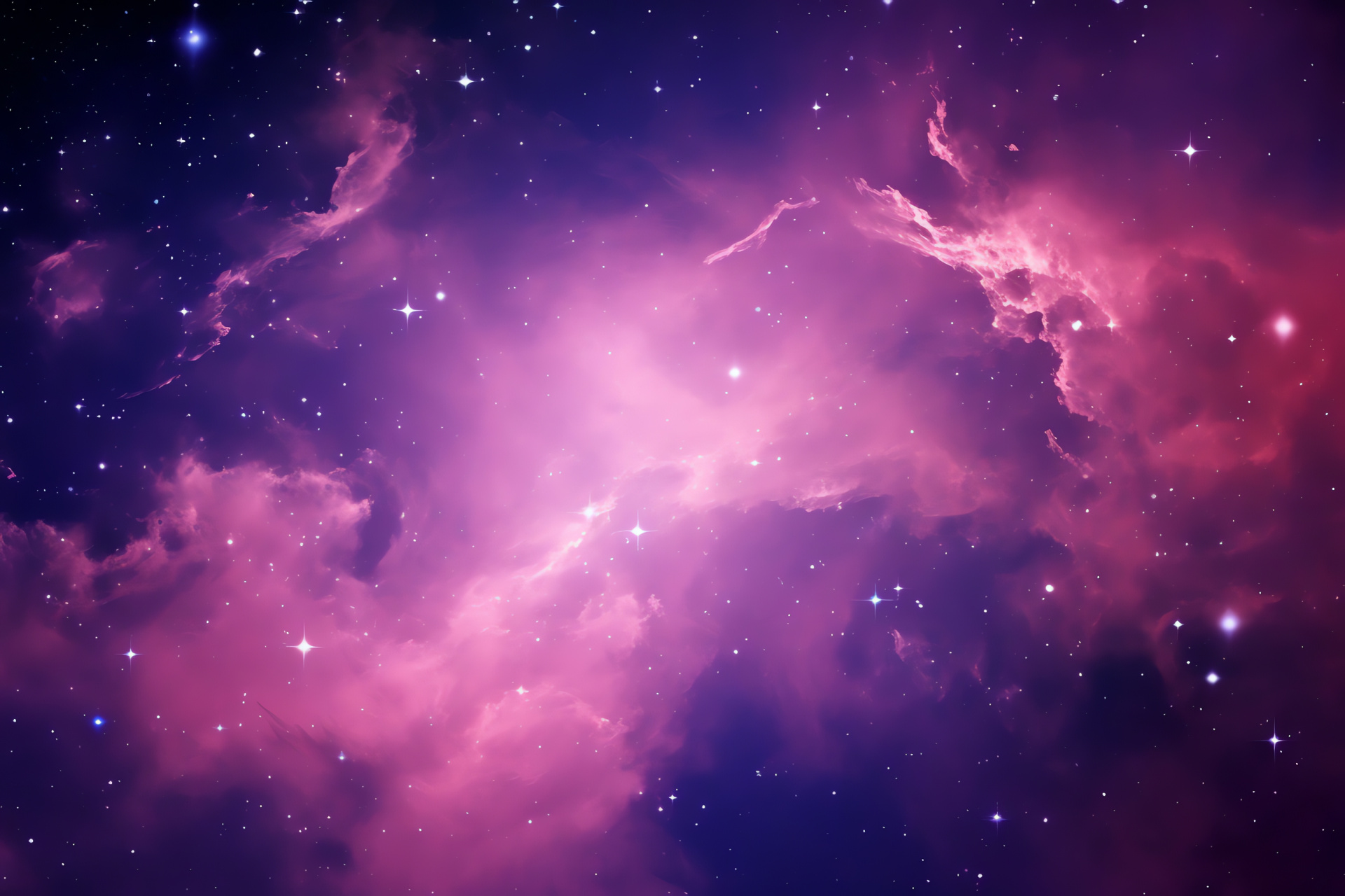 Nebular allure, Pink starlight, Stargazer's dream, Celestial canvas, Galaxy panorama, HD Desktop Wallpaper