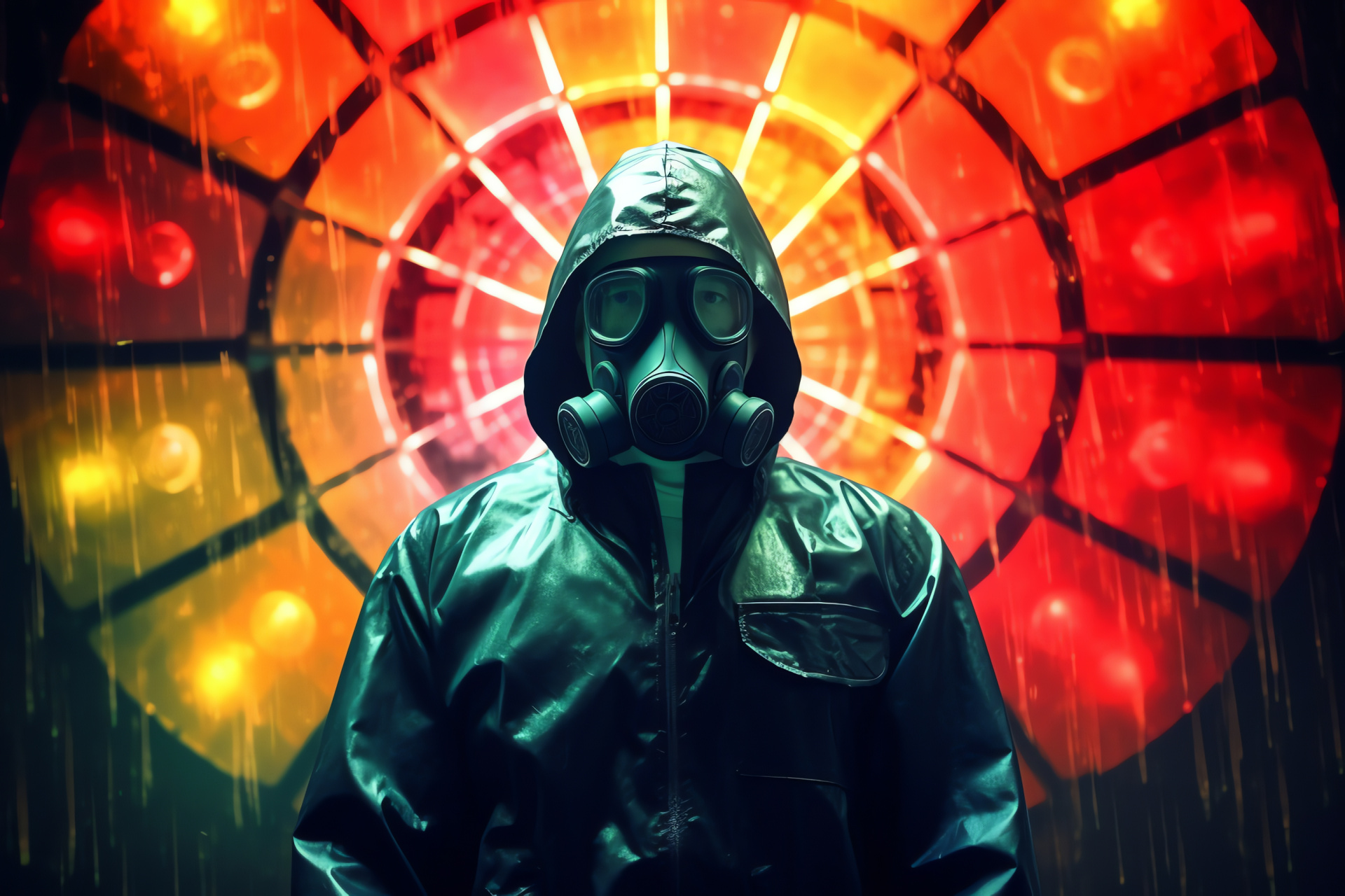 Umbrella genius, inquisitive scientist look, intricate formulas, academic blackboard, Biohazard series, HD Desktop Wallpaper