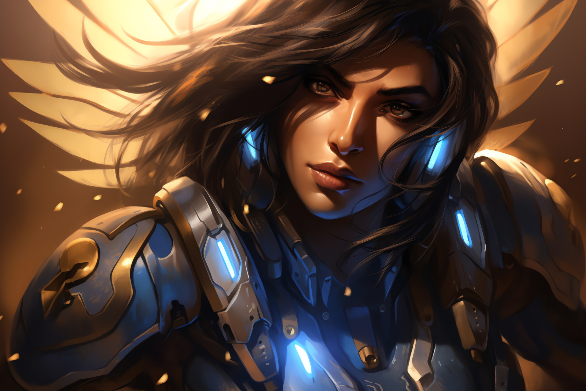 Pharah Overwatch, Aviation themed design, Winged suit illustration, Sky-high gameplay, Protective armor gamer interest, HD Desktop Image