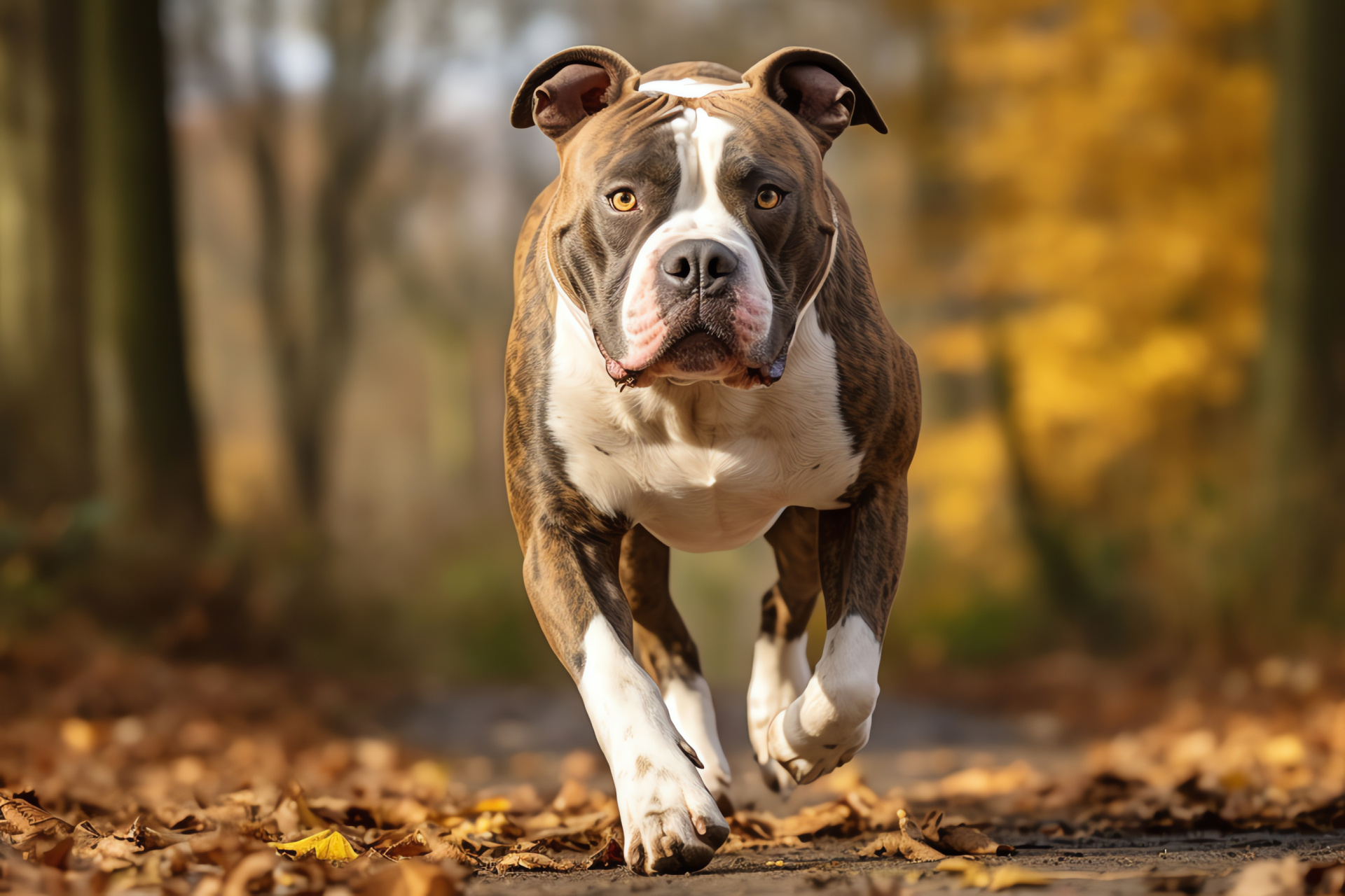 Athletic Pitbull, brindle patterns, urban recreation space, spirited energy, agility embodied, HD Desktop Wallpaper