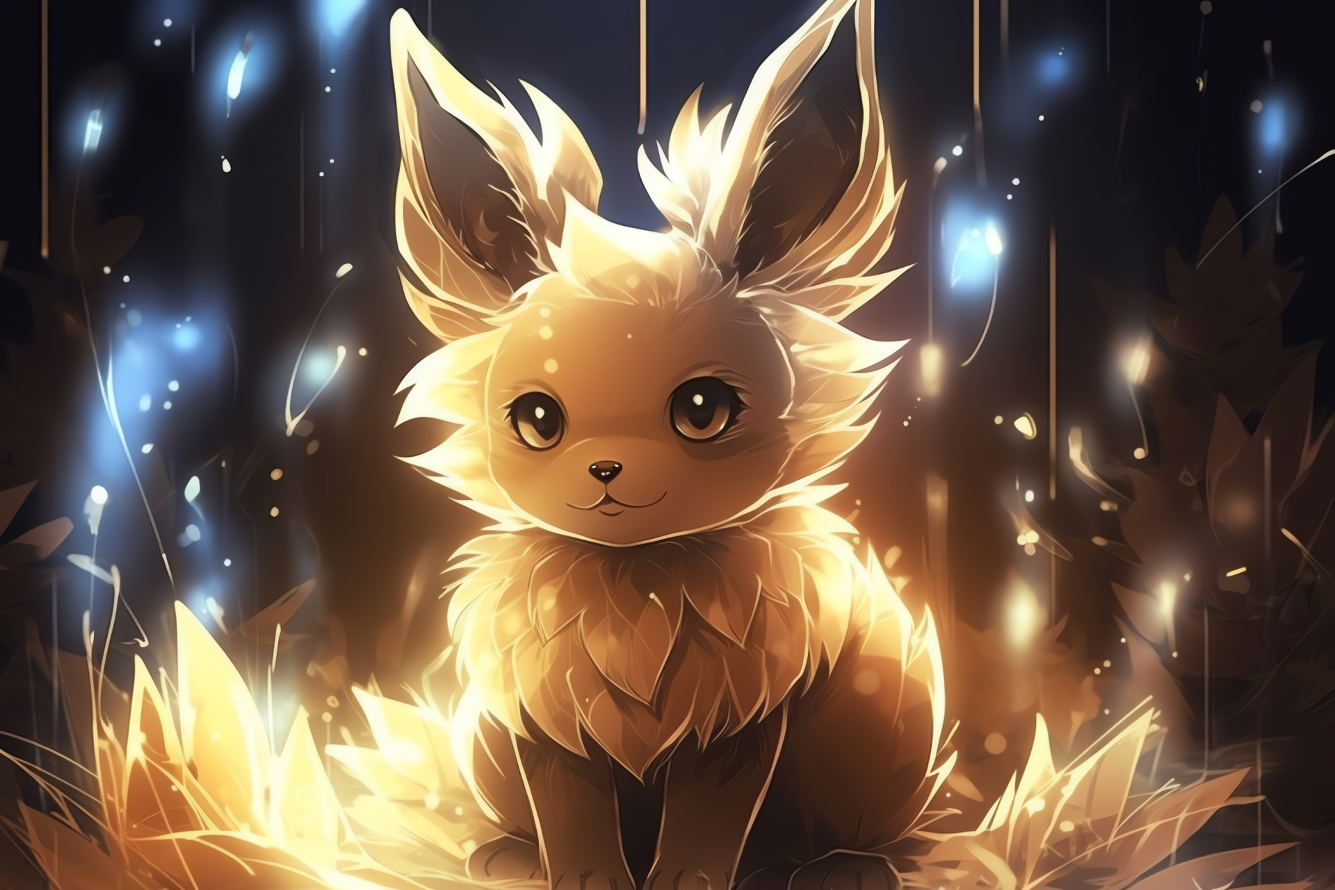 Adorable Pokmon Eevee, Variable evolution capability, Virtual pet companion, Soft fur texture, Expressive animal face, HD Desktop Wallpaper