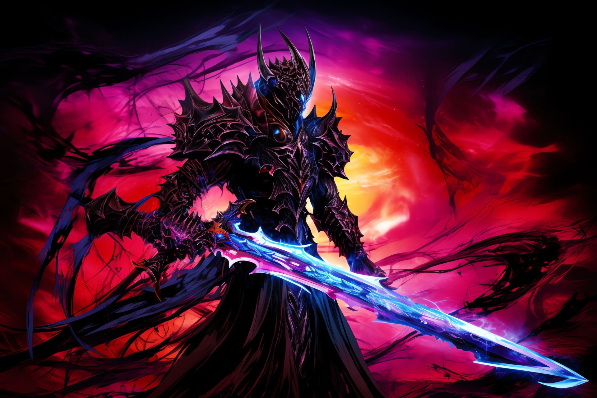 Nightmare visage, Soul Calibur phantasm, Herculean structure, Intimidating force, Overpowering aura, HD Desktop Wallpaper