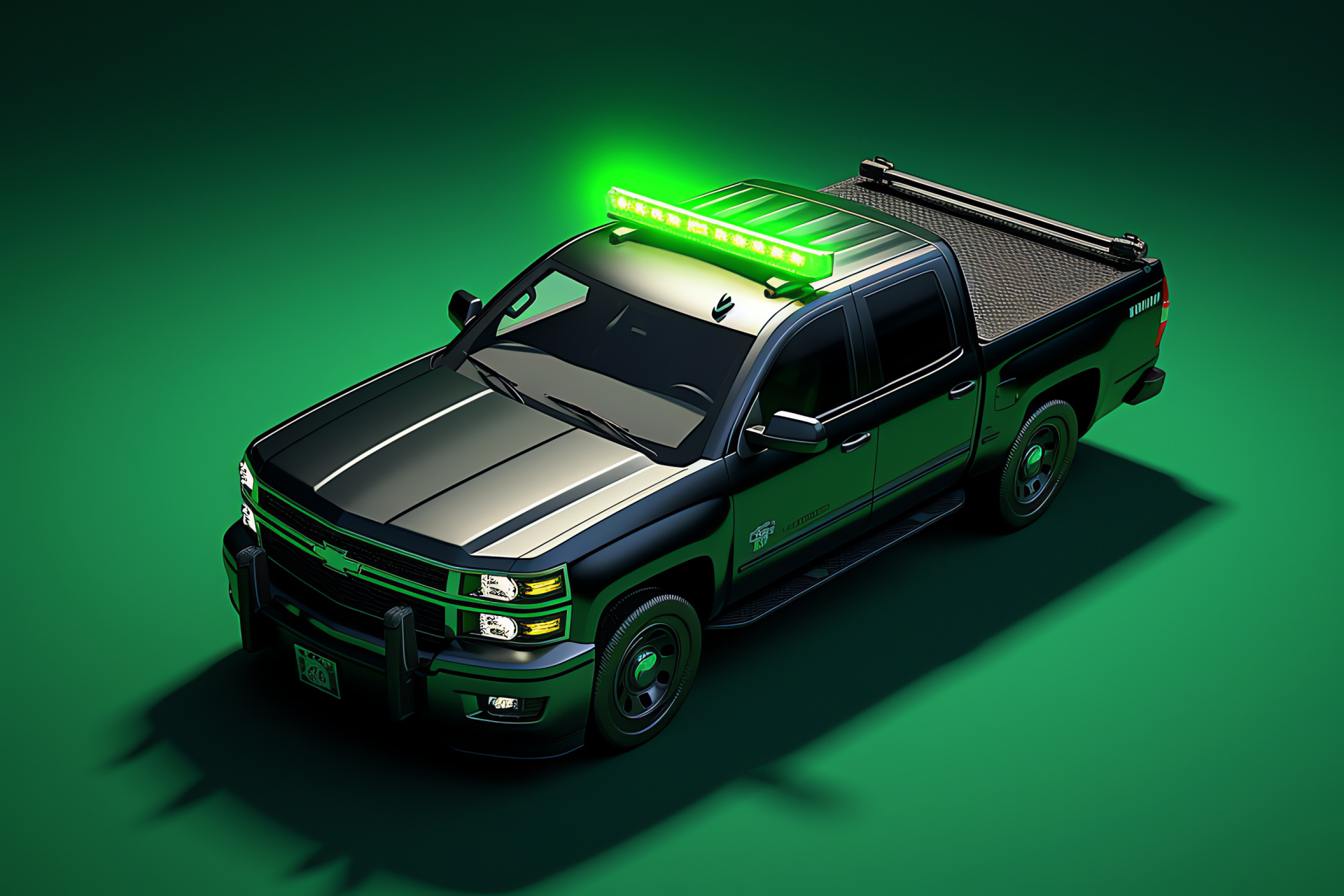 Chevrolet Silverado police edition, Law enforcement vehicle, Public safety, Patrol car, Emergency lights, HD Desktop Image