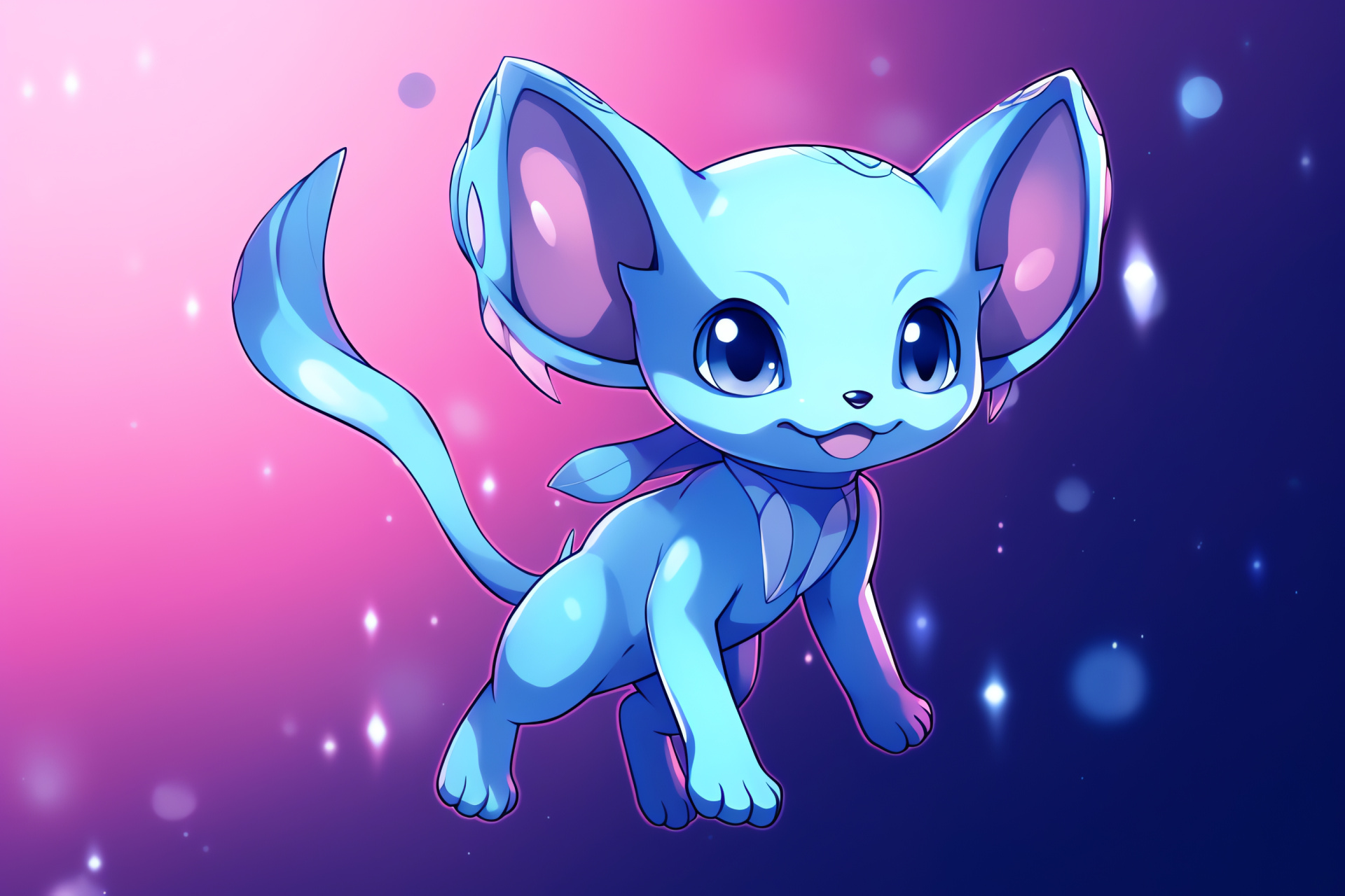 Mew, Psychic-type, mythical Pokmon, ethereal presence, sapphire gaze, HD Desktop Wallpaper