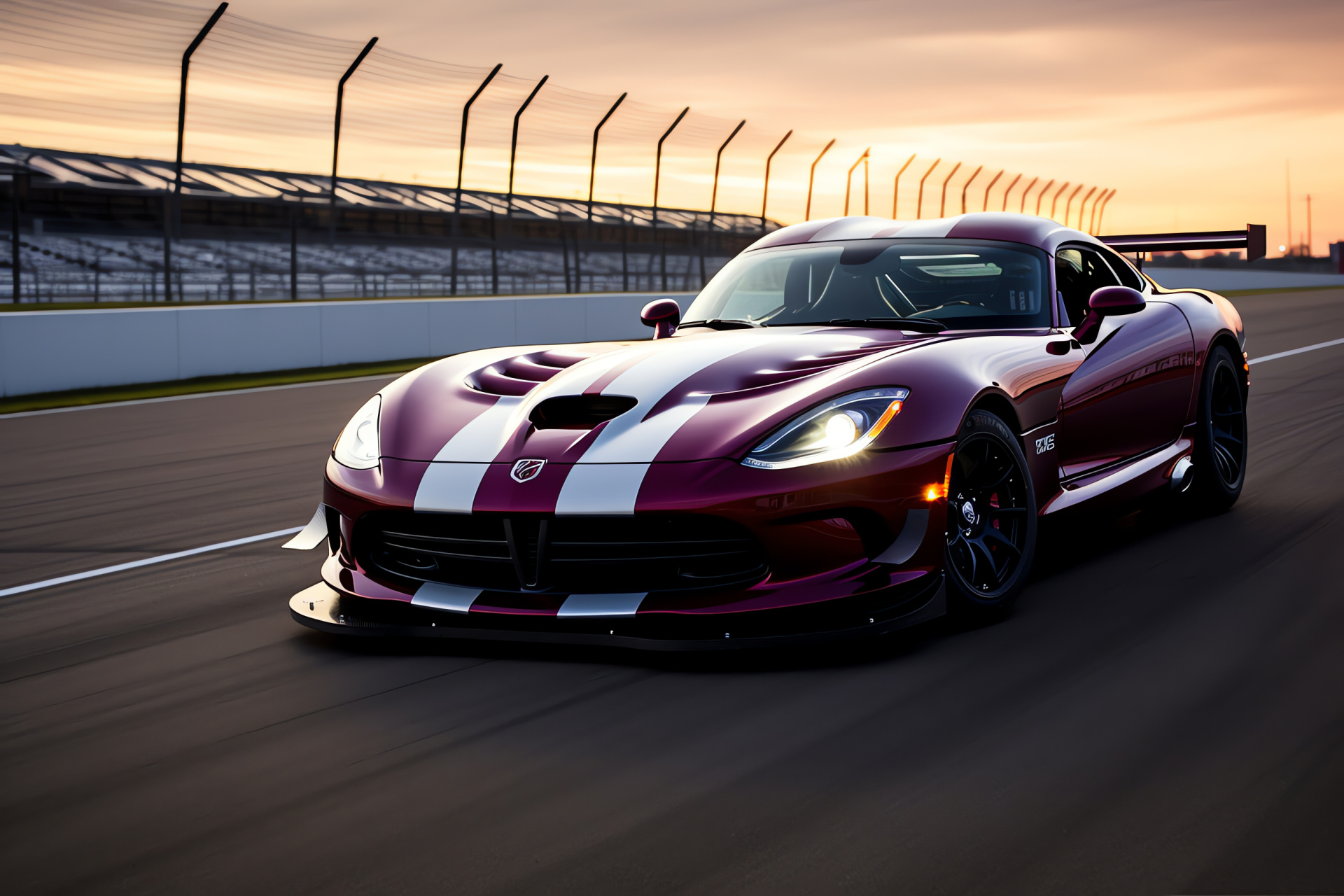 Dodge Viper ACR, Speedway challenge, Race-ready vehicle, Prowess display, Competitive livery, HD Desktop Image